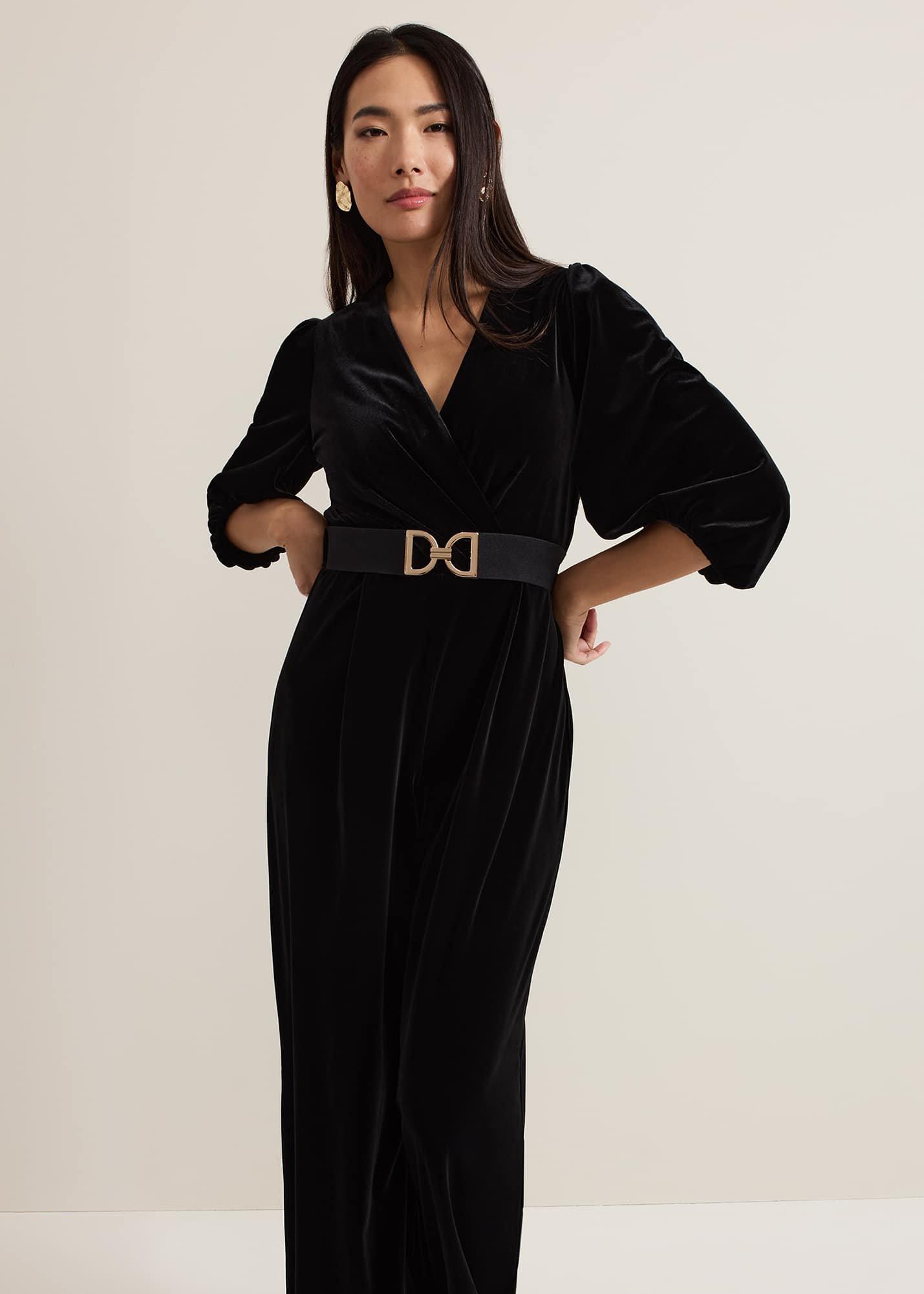 ${product-id}-Myleen Black Velvet Jumpsuit-Black-${view-type}