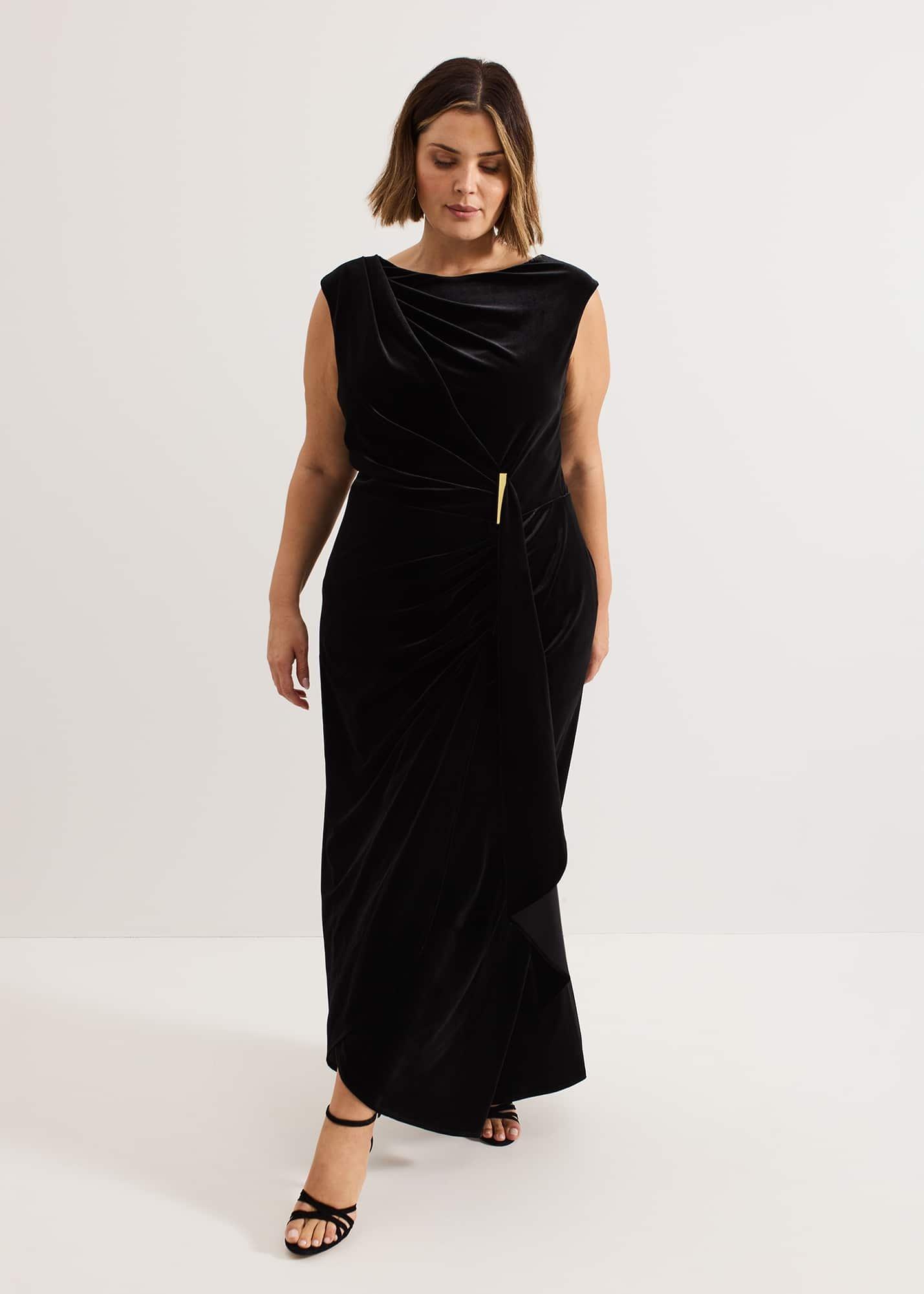 ${product-id}-Donna Black Velvet Maxi Dress-Black-${view-type}
