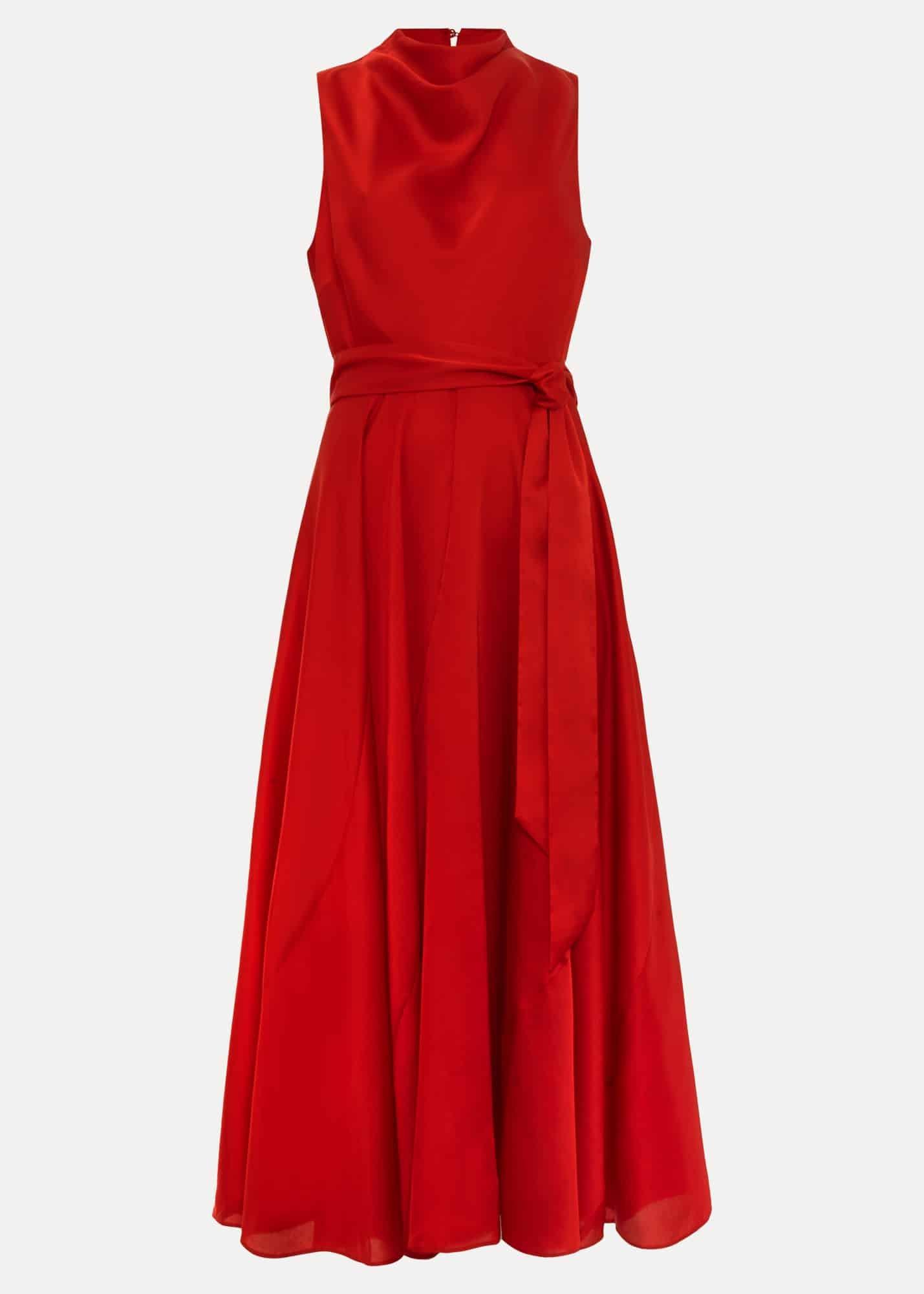 Jasleen Red Satin Dress