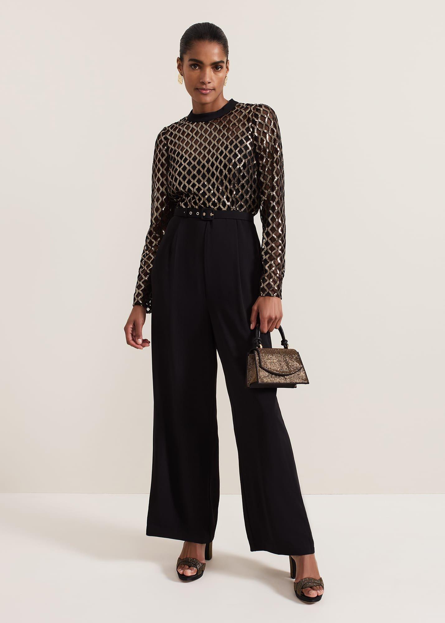 Amelia Sequin Bodice Jumpsuit