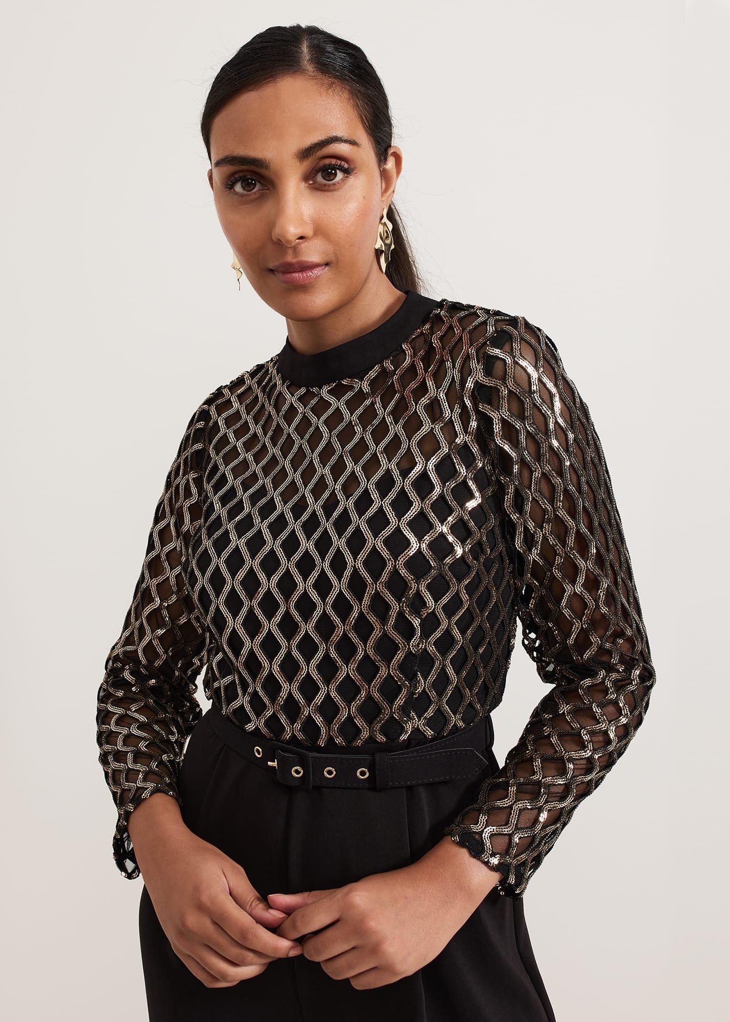 ${product-id}-Petite Amelia Sequin Bodice Jumpsuit-Black/Multi-${view-type}