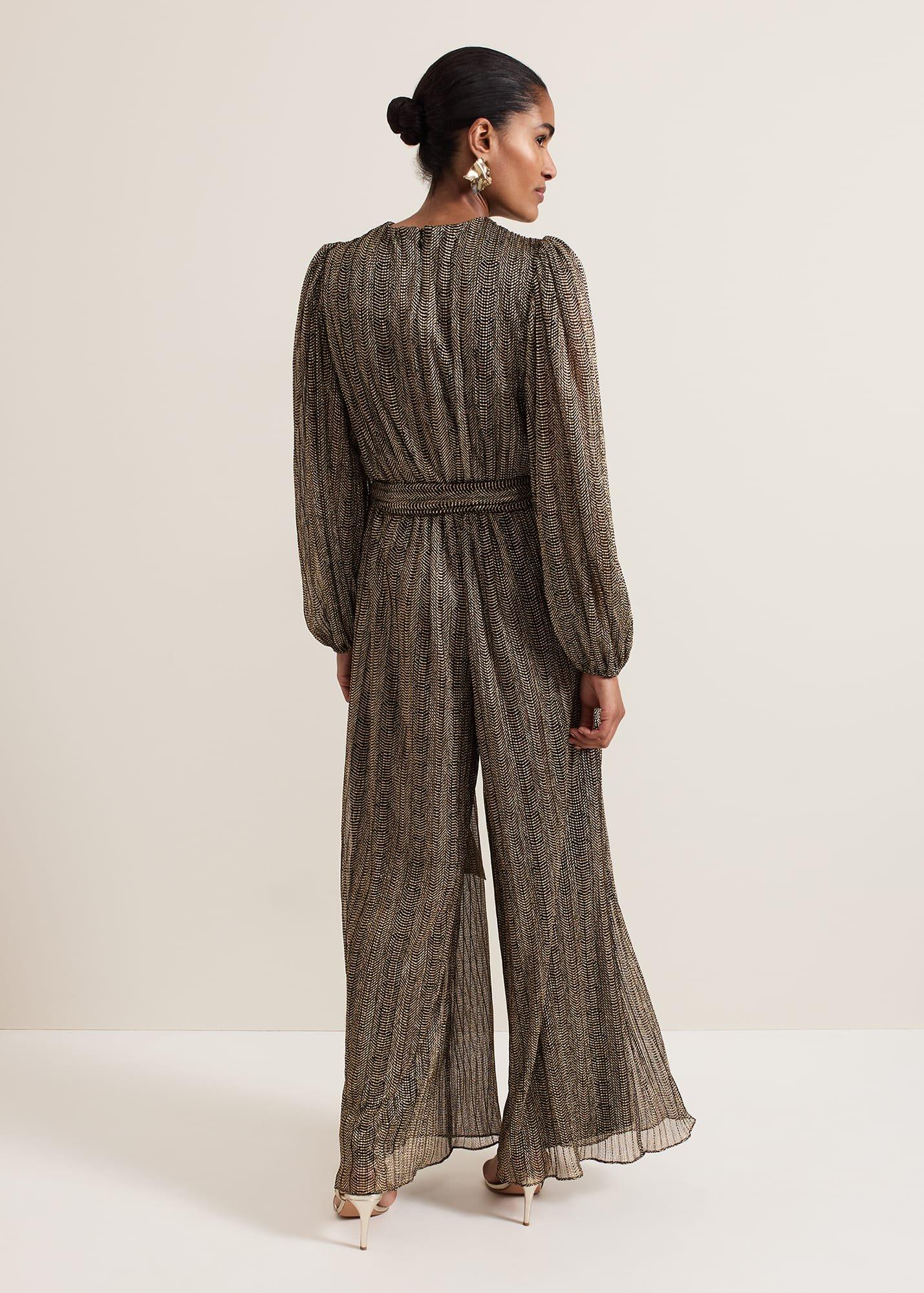 ${product-id}-Alli Gold Textured Jumpsuit-Gold-${view-type}