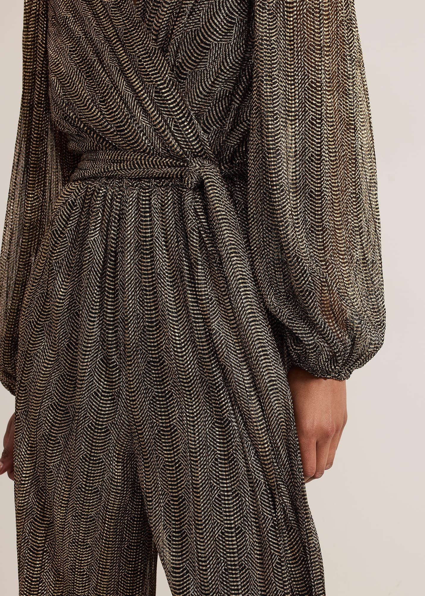 Alli Gold Textured Jumpsuit