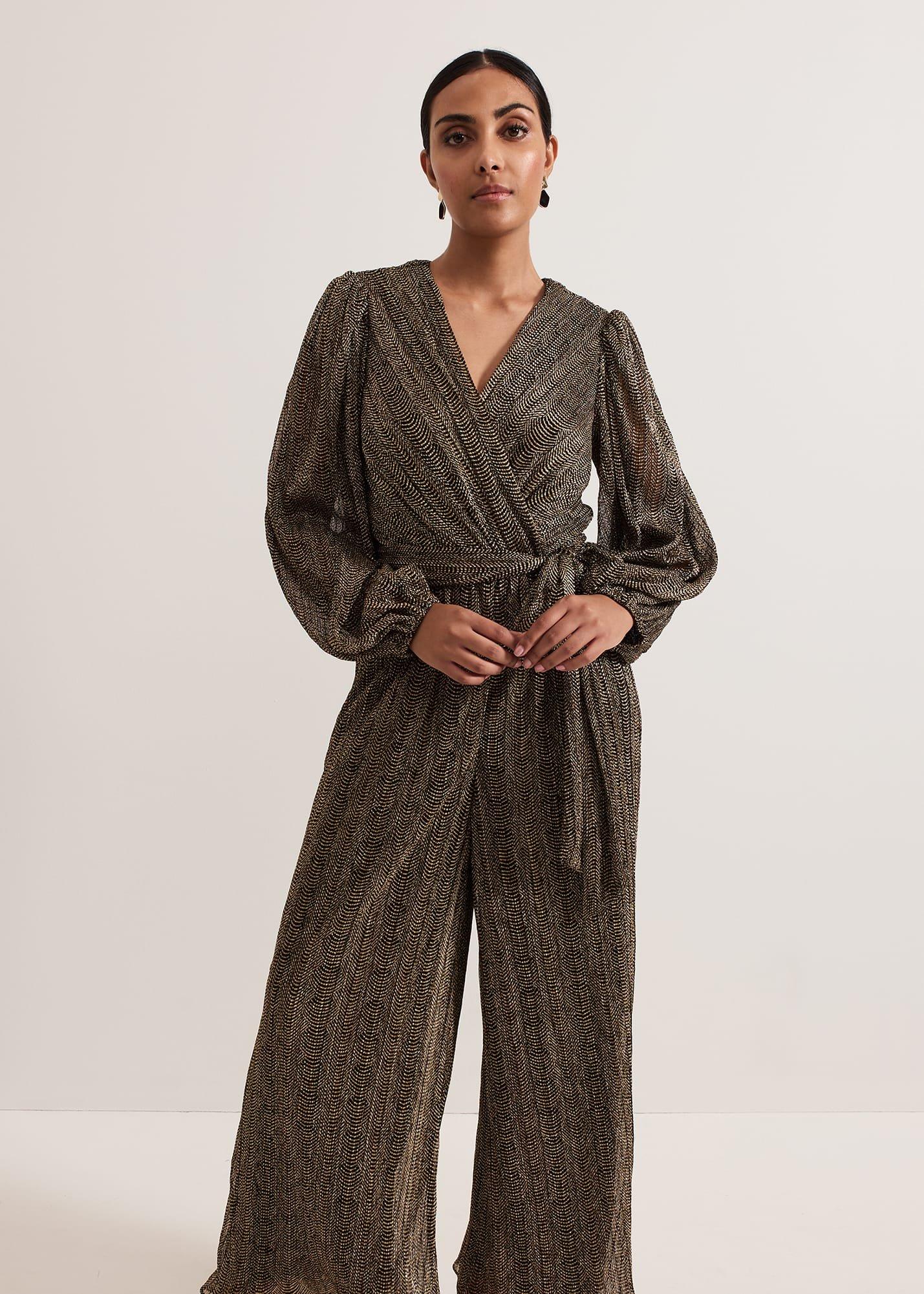 ${product-id}-Petite Alli Gold Textured Jumpsuit-Gold-${view-type}