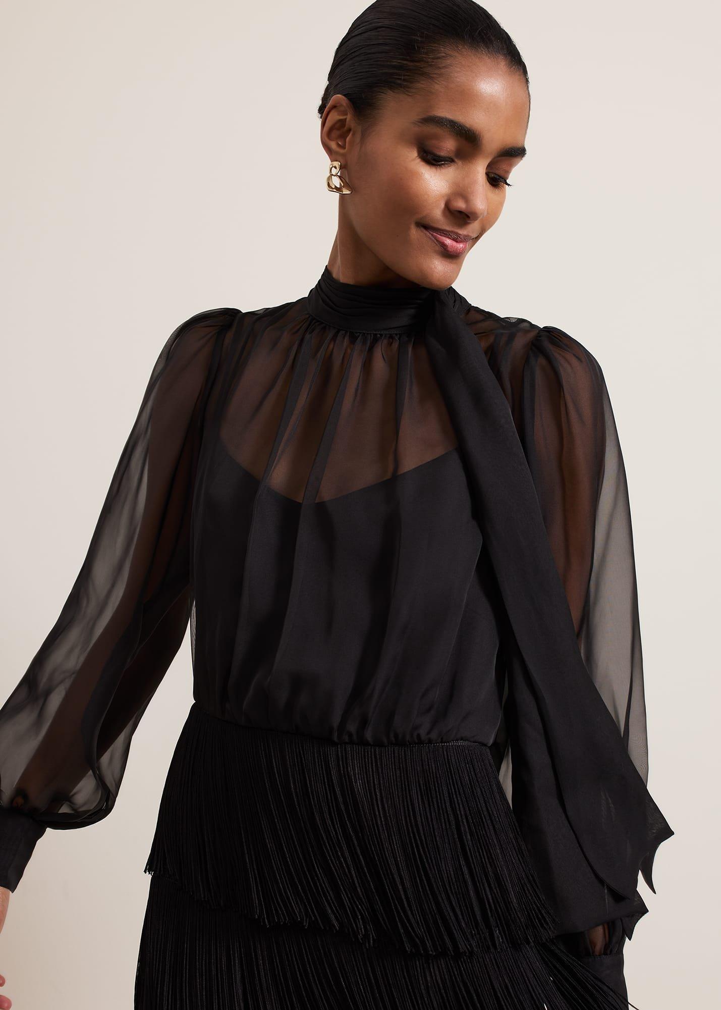 ${product-id}-Felicity Black Fringe Skirt Dress-Black-${view-type}