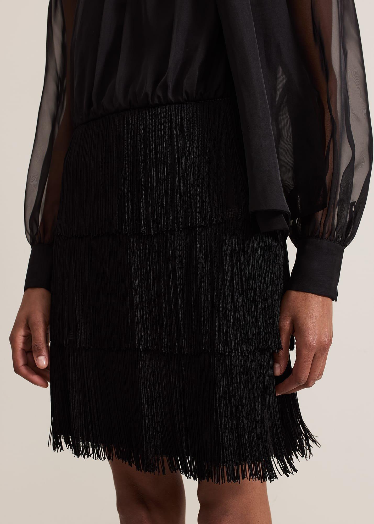 ${product-id}-Felicity Black Fringe Skirt Dress-Black-${view-type}