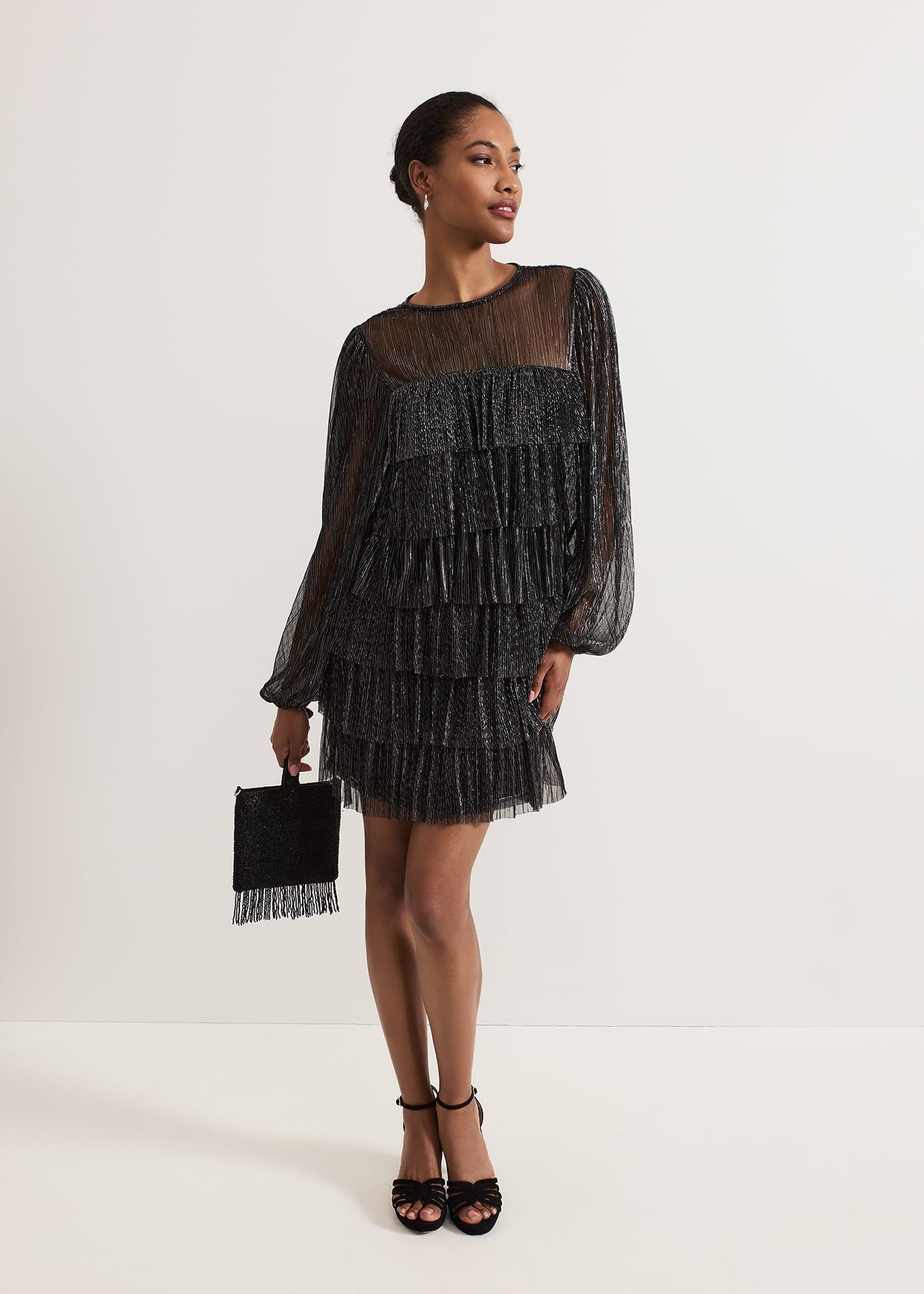 ${product-id}-Nika Shimmer Dress-Black/Multi-${view-type}