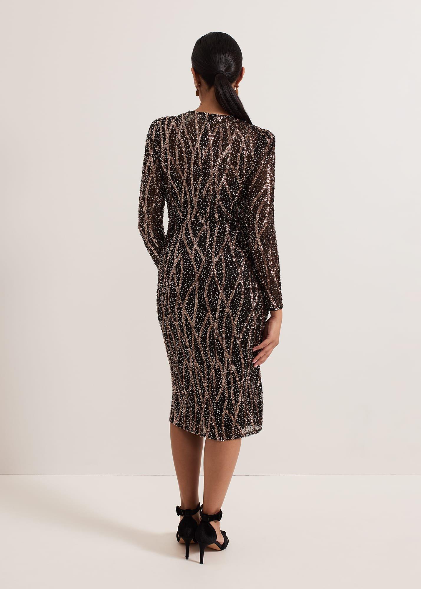 Petite Kaleigh Sequin Midi Dress