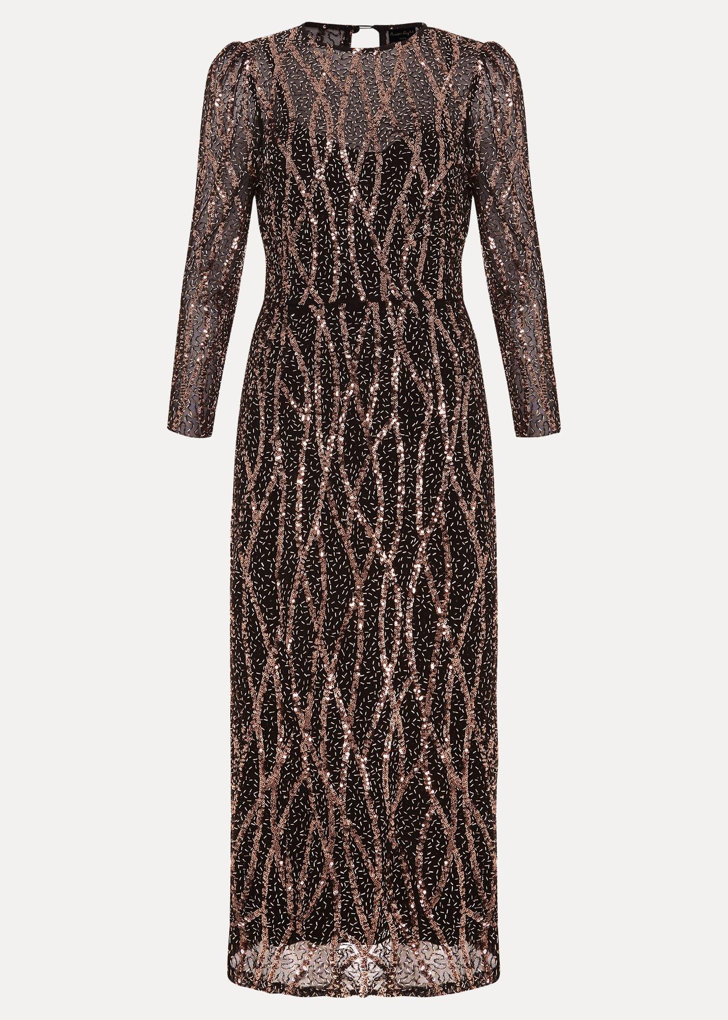Petite Kaleigh Sequin Midi Dress