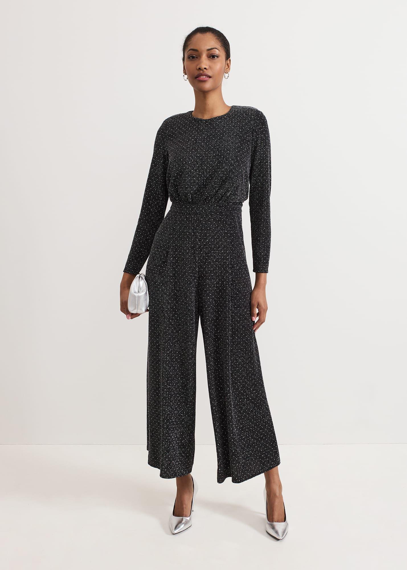 Sasha Black Sparkle Jumpsuit