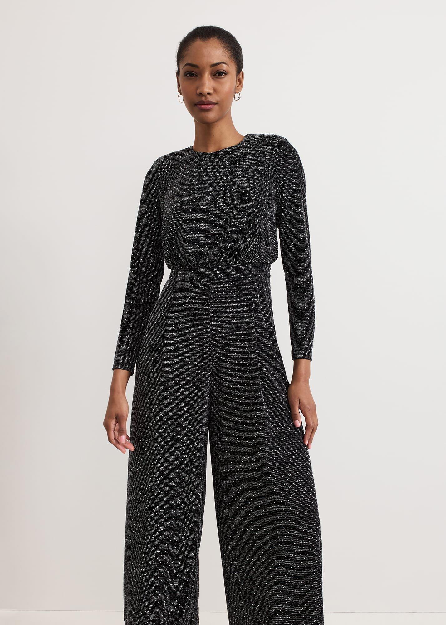 Sasha Black Sparkle Jumpsuit