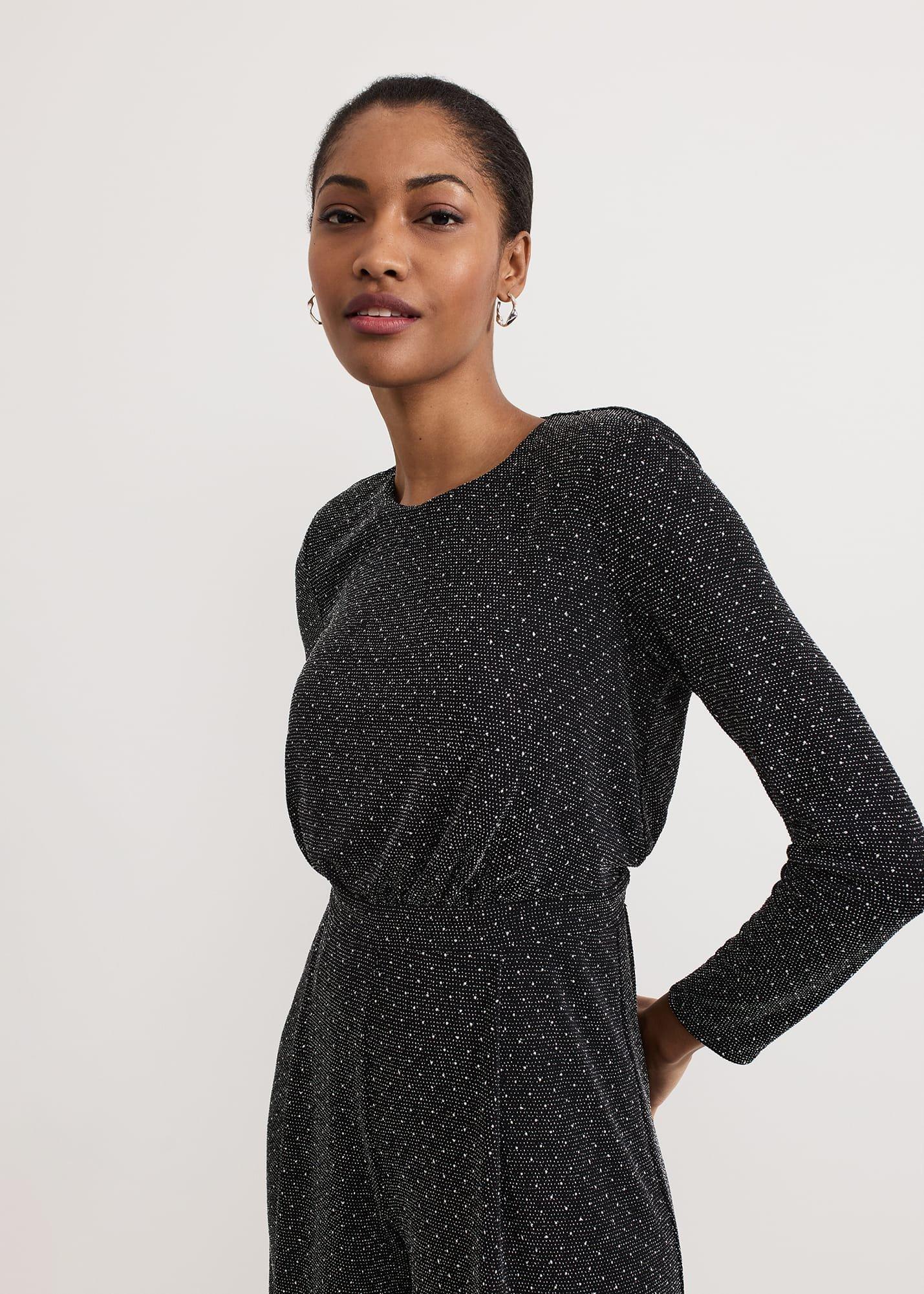 Sasha Black Sparkle Jumpsuit
