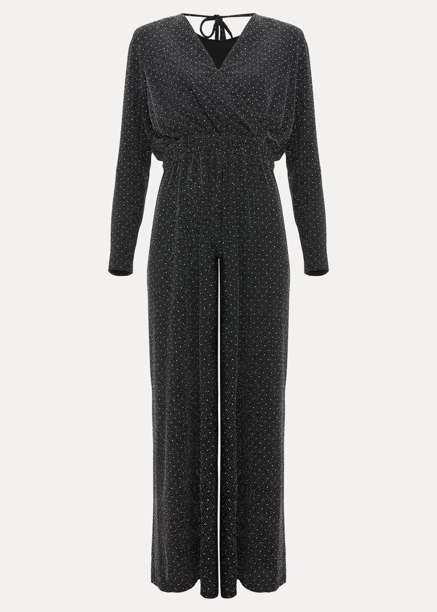 Sasha Black Sparkle Jumpsuit