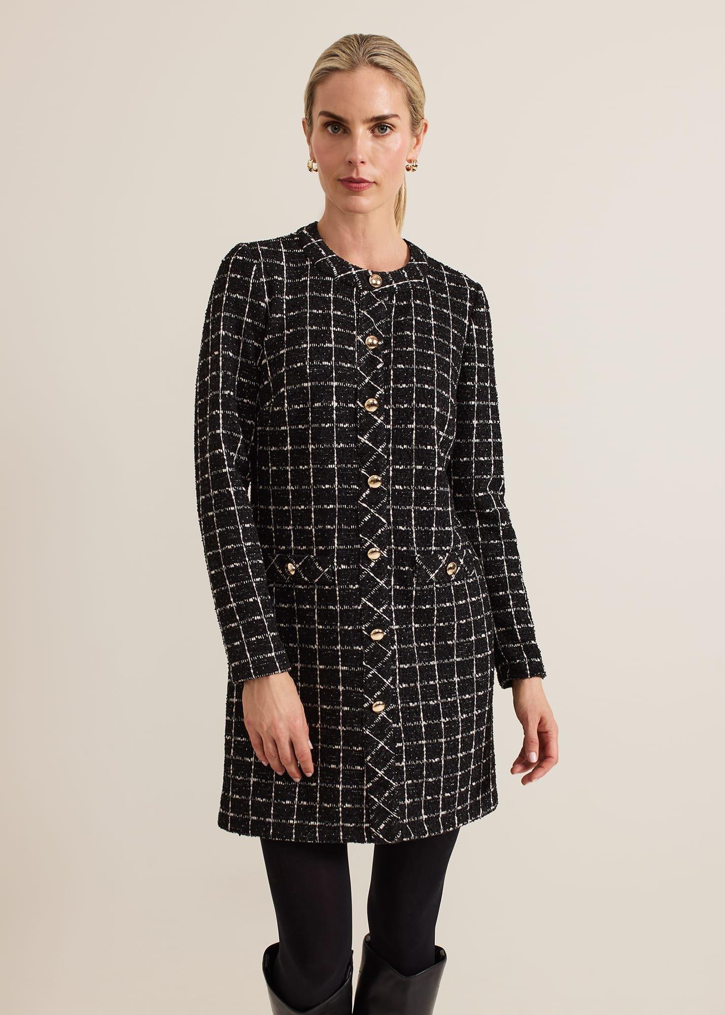 Mylee Black Tweed Tunic Dress