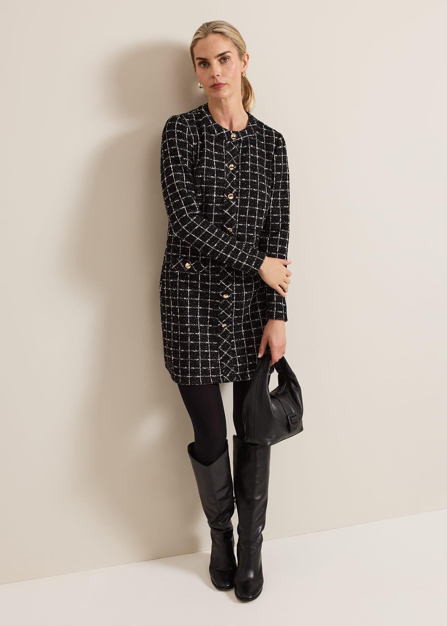 Mylee Black Tweed Tunic Dress