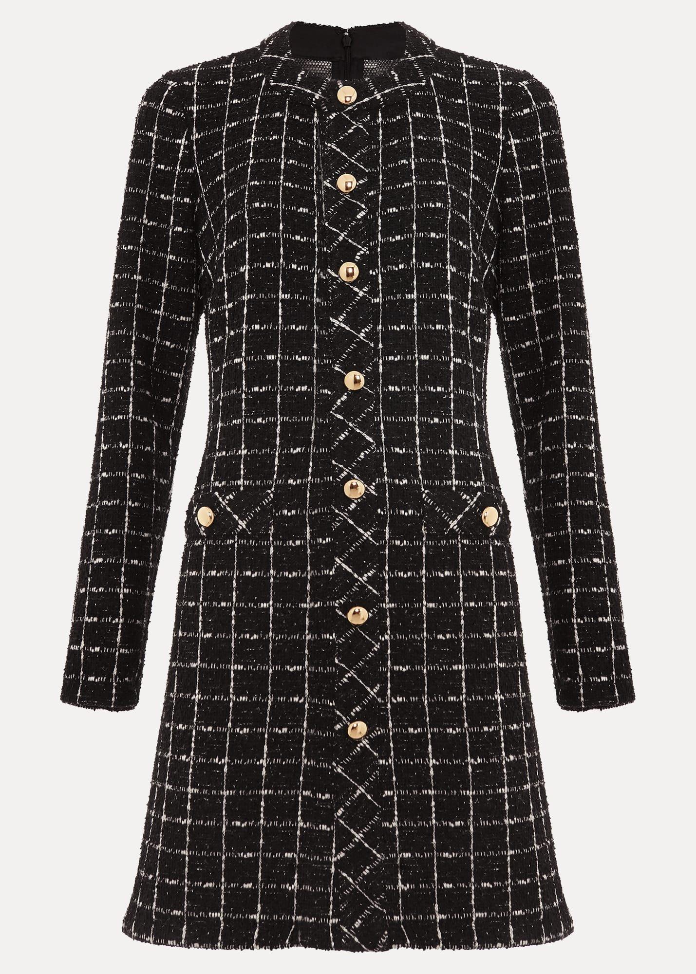 Mylee Black Tweed Tunic Dress