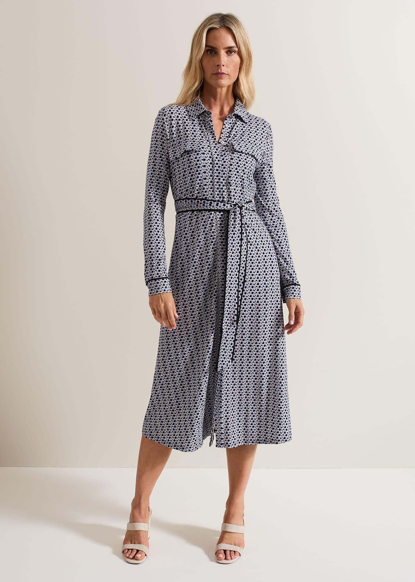 Valerie Lilac Geometric Jersey Dress