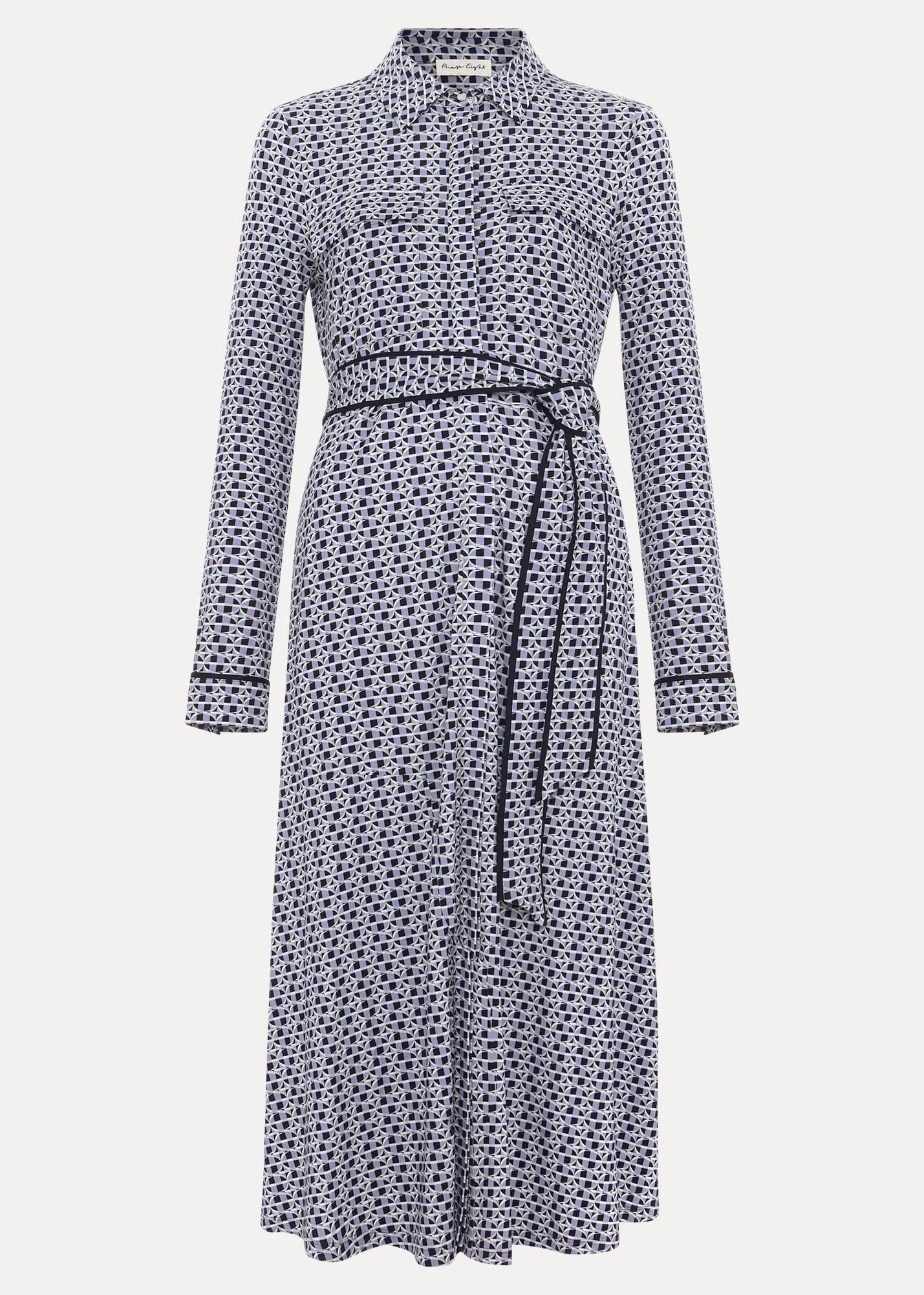 Valerie Lilac Geometric Jersey Dress