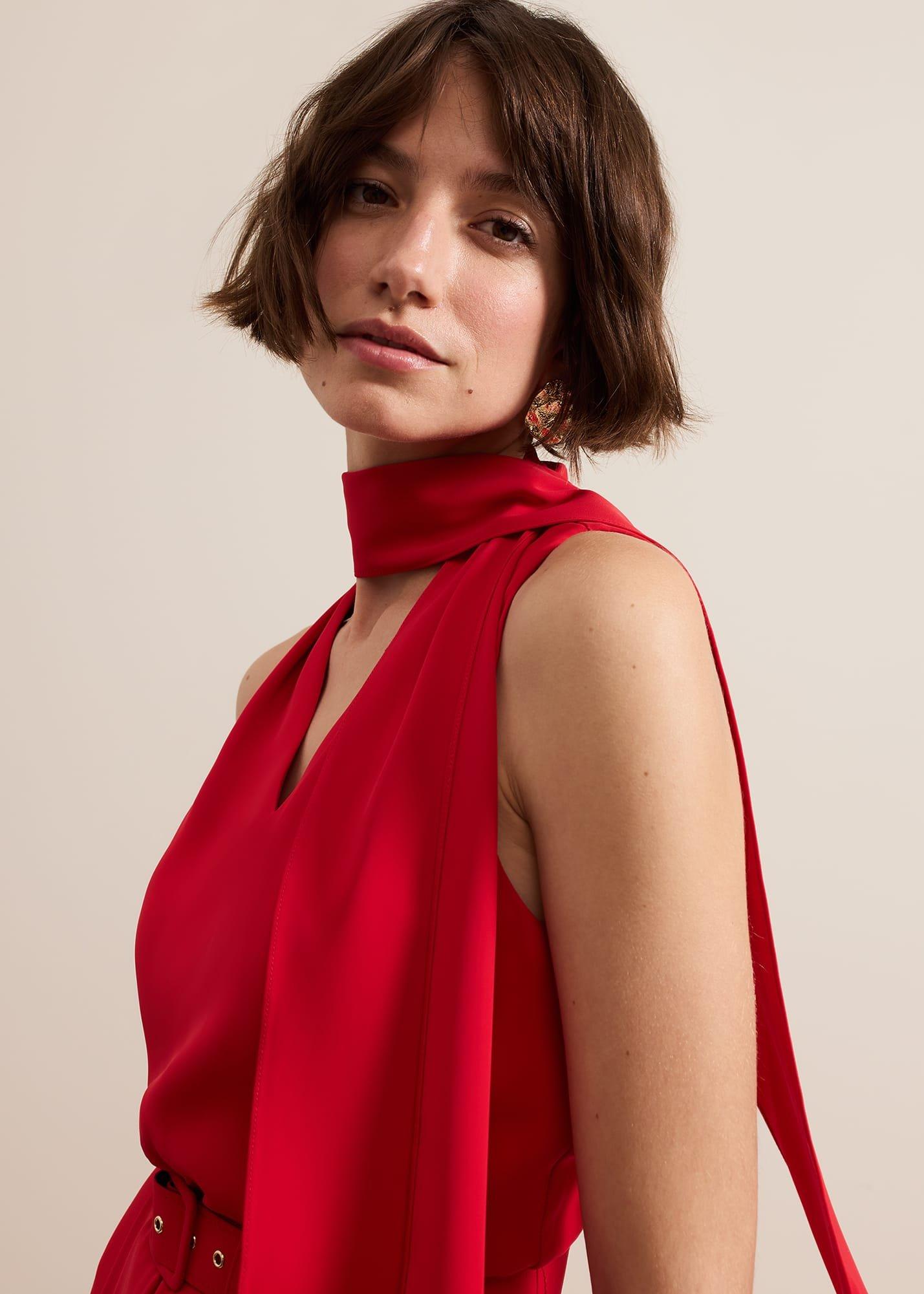 ${product-id}-Petite Elika Red Jumpsuit-Red-${view-type}