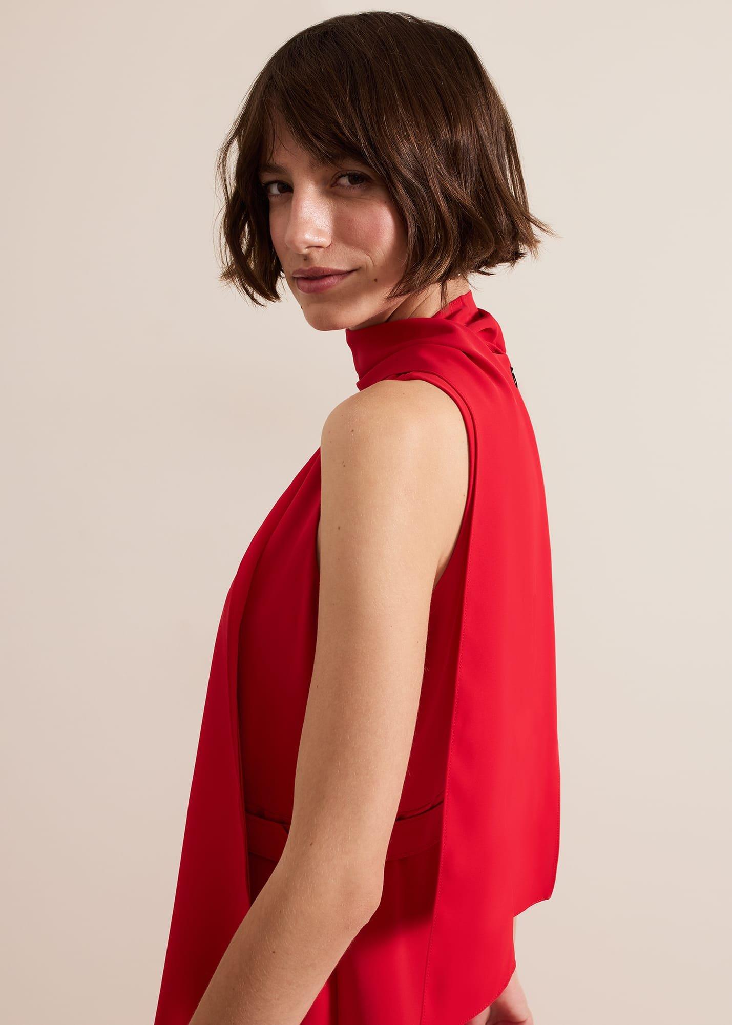 ${product-id}-Petite Elika Red Jumpsuit-Red-${view-type}