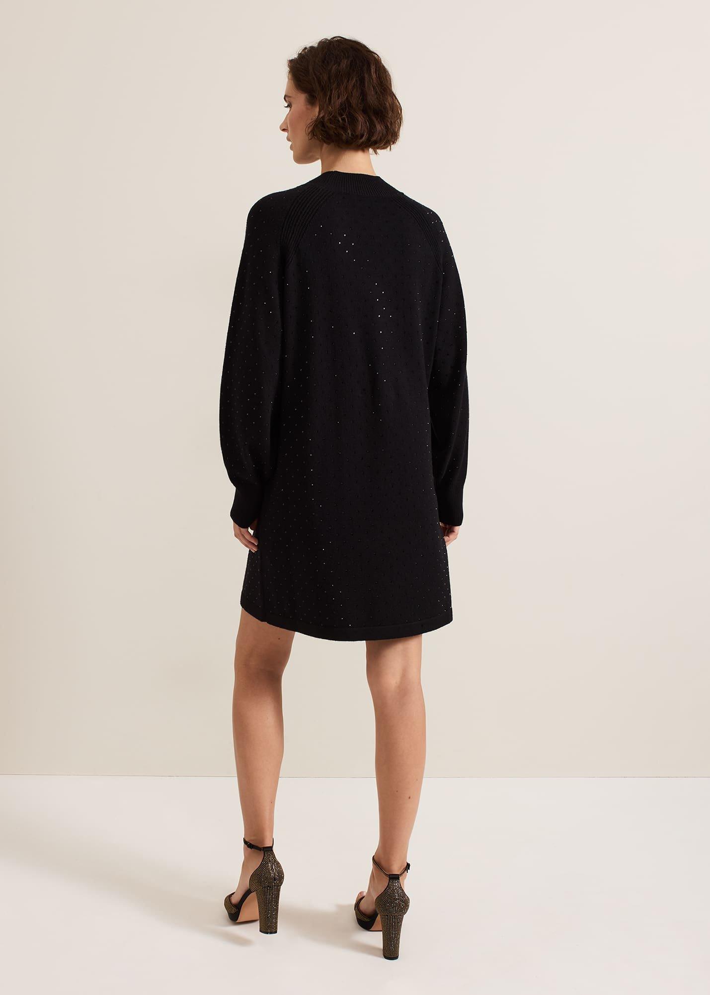 Tala Black Short Hotfix Dress