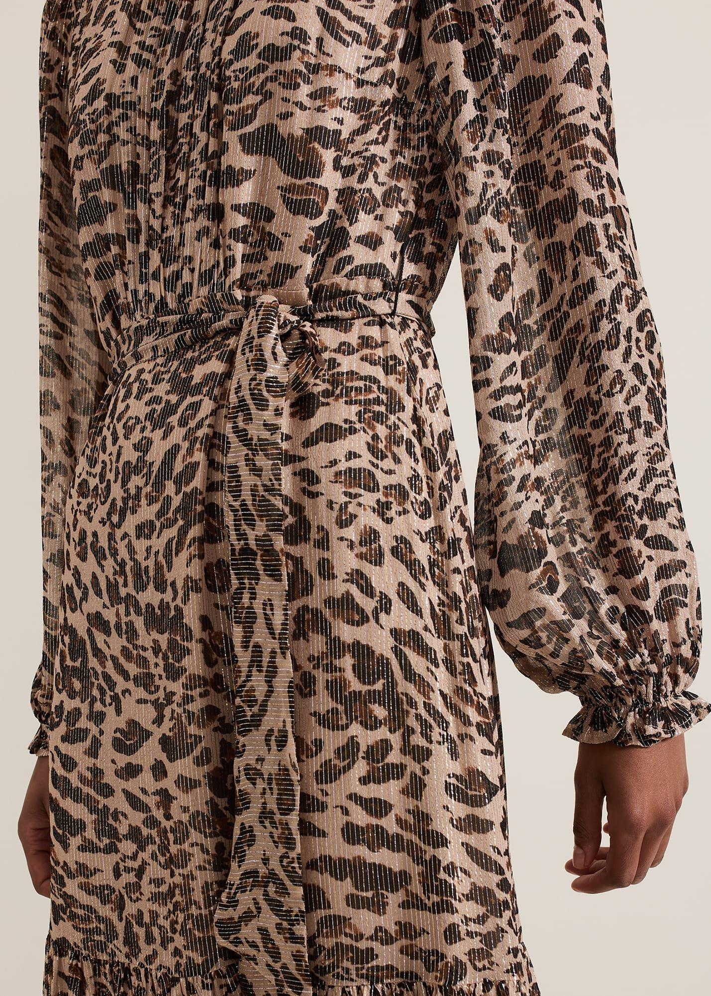 ${product-id}-Eve Leopard Print Shimmer Midi Dress-Multi-Coloured-${view-type}