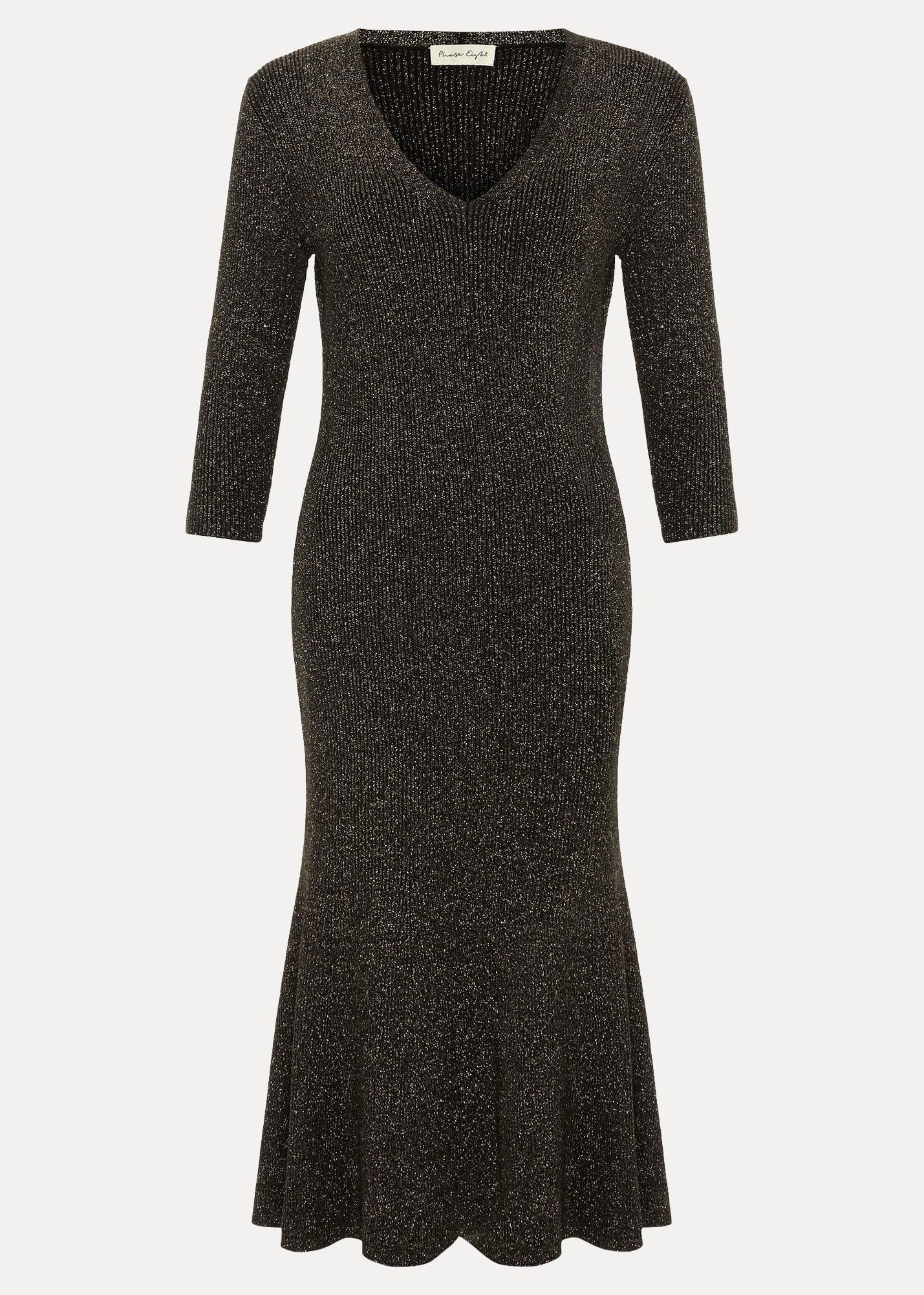 Tillie Lurex Flippy Hem Dress
