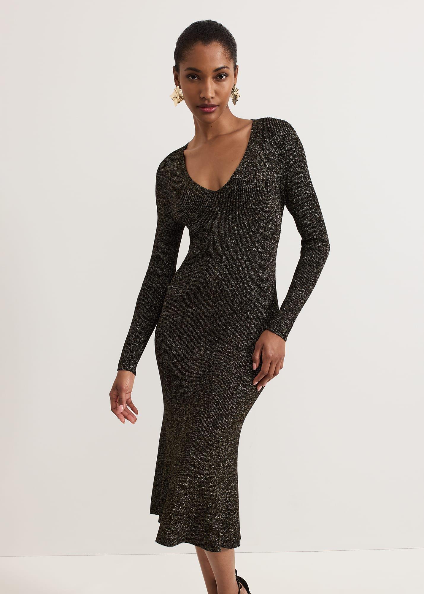 Petite Tillie Shimmer Flippy Hem Dress