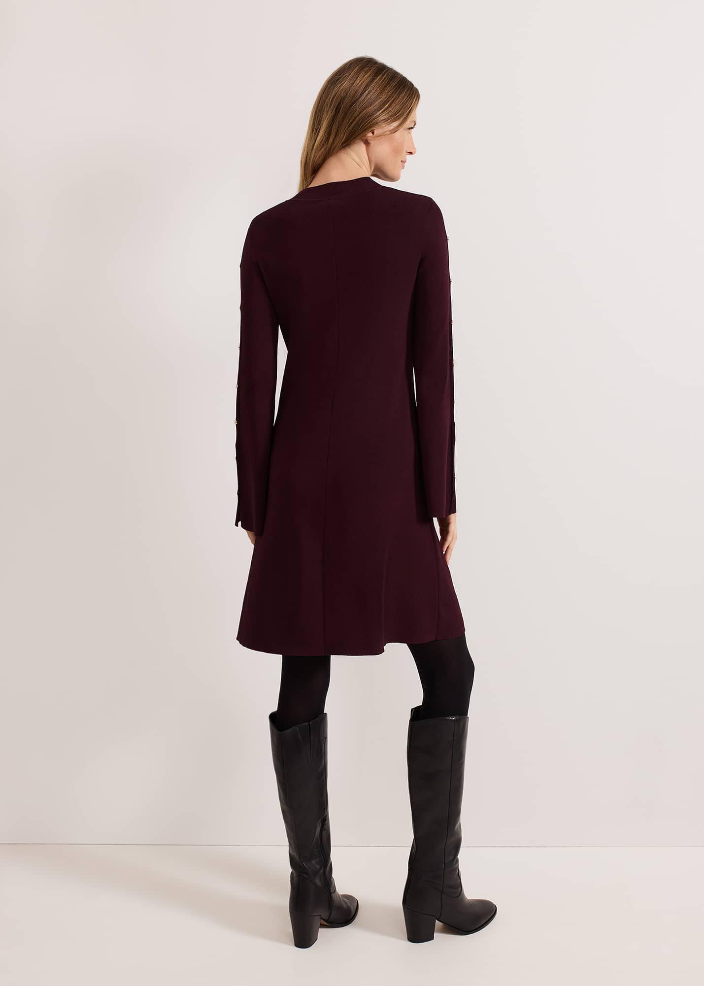 Romy Studd Sleeve Knit Shift Dress