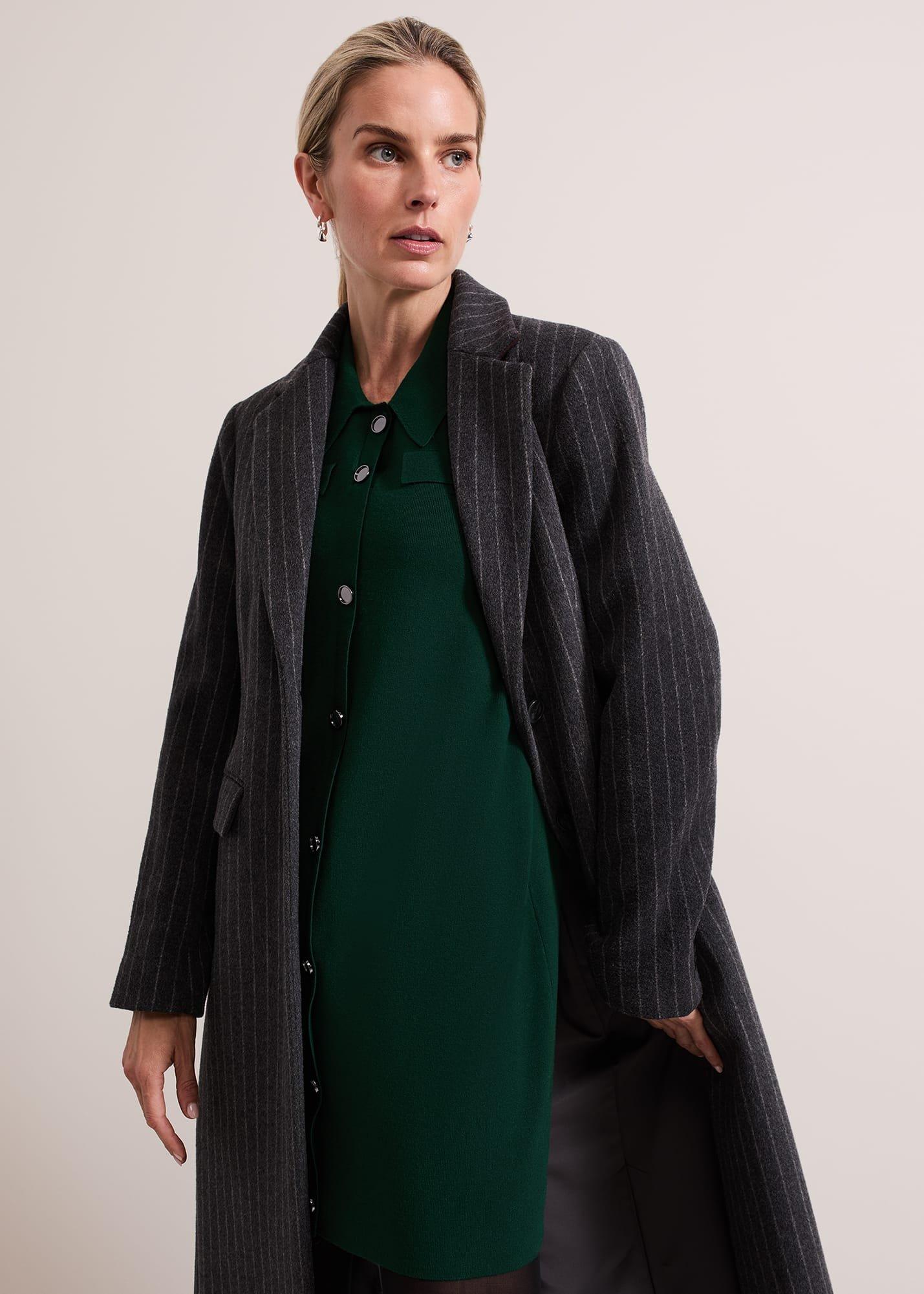 Azealia Fine Knit Collared Tunic Dress