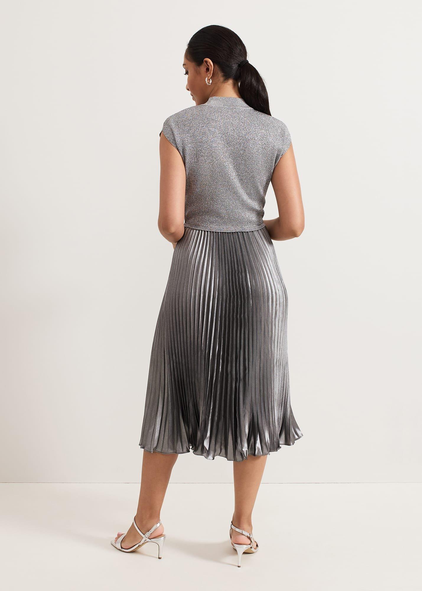 Petite Jayla Metallic Knit Dress