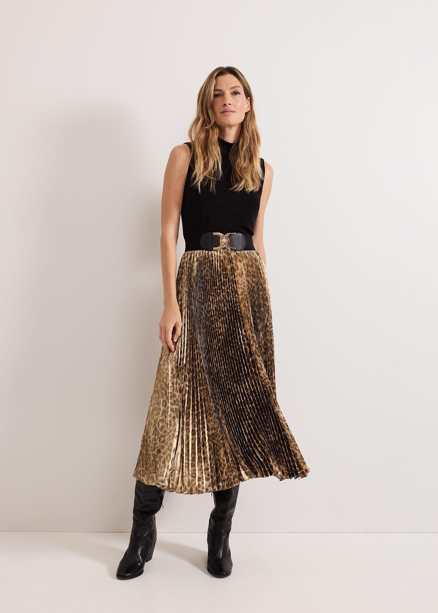 ${product-id}-Meloni Jersey Leopard Pleat Midi Dress-Black Multi-${view-type}