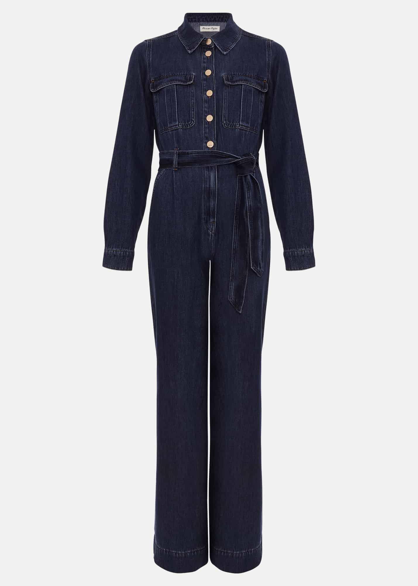 Petite Avalon Denim Utility Jumpsuit
