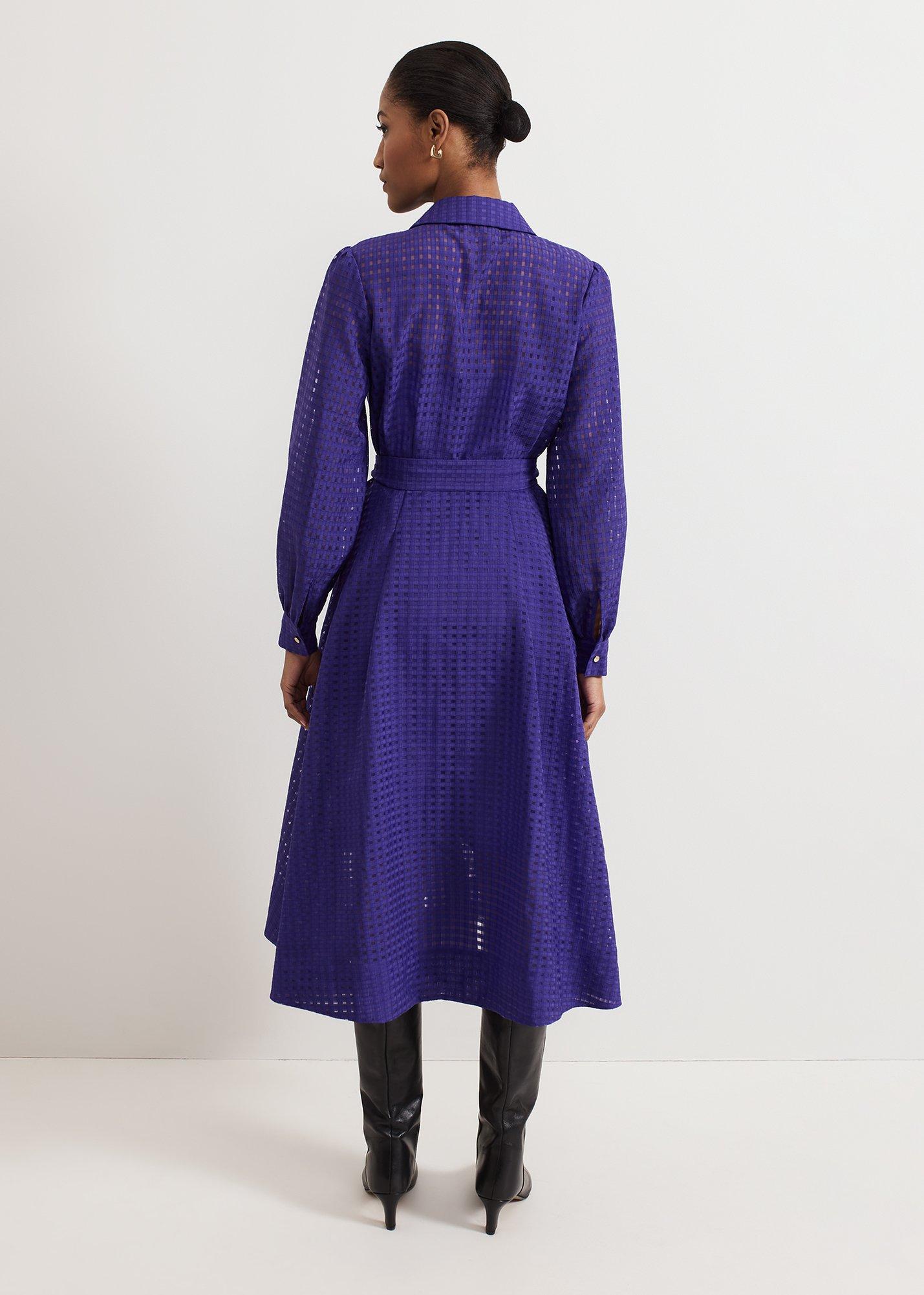Natalie Purple Shirt Dress