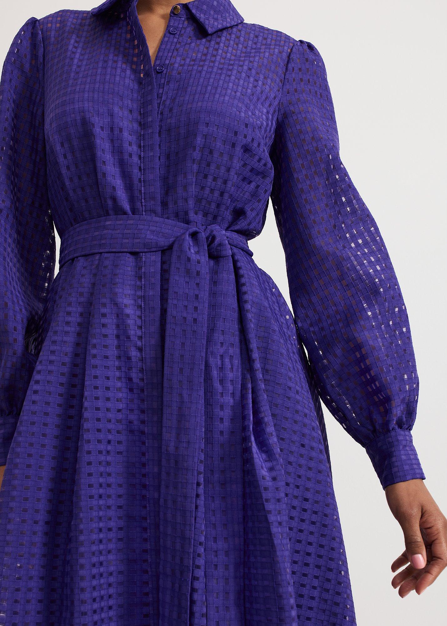 Natalie Purple Shirt Dress