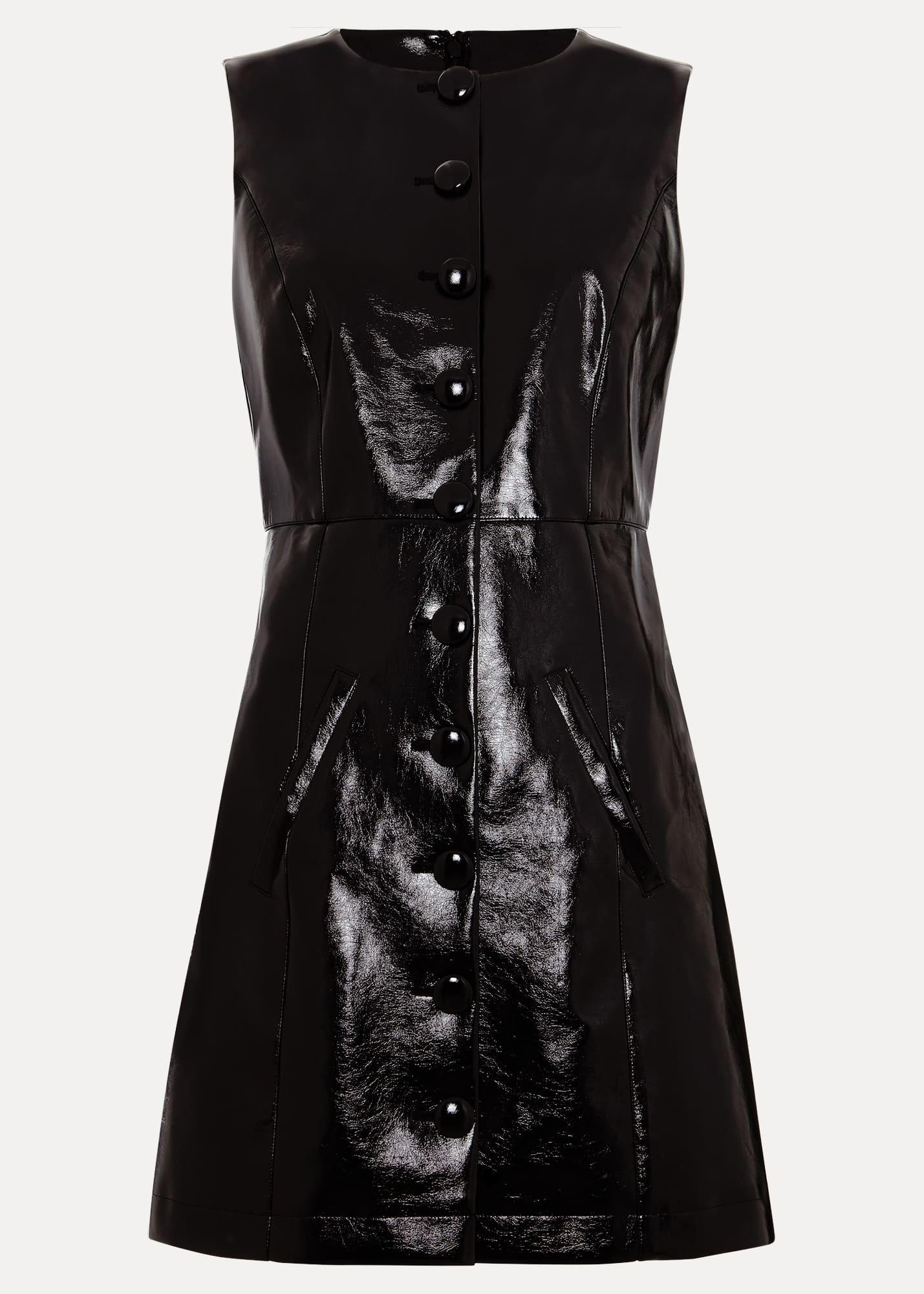 Theodora Black Pinafore Dress