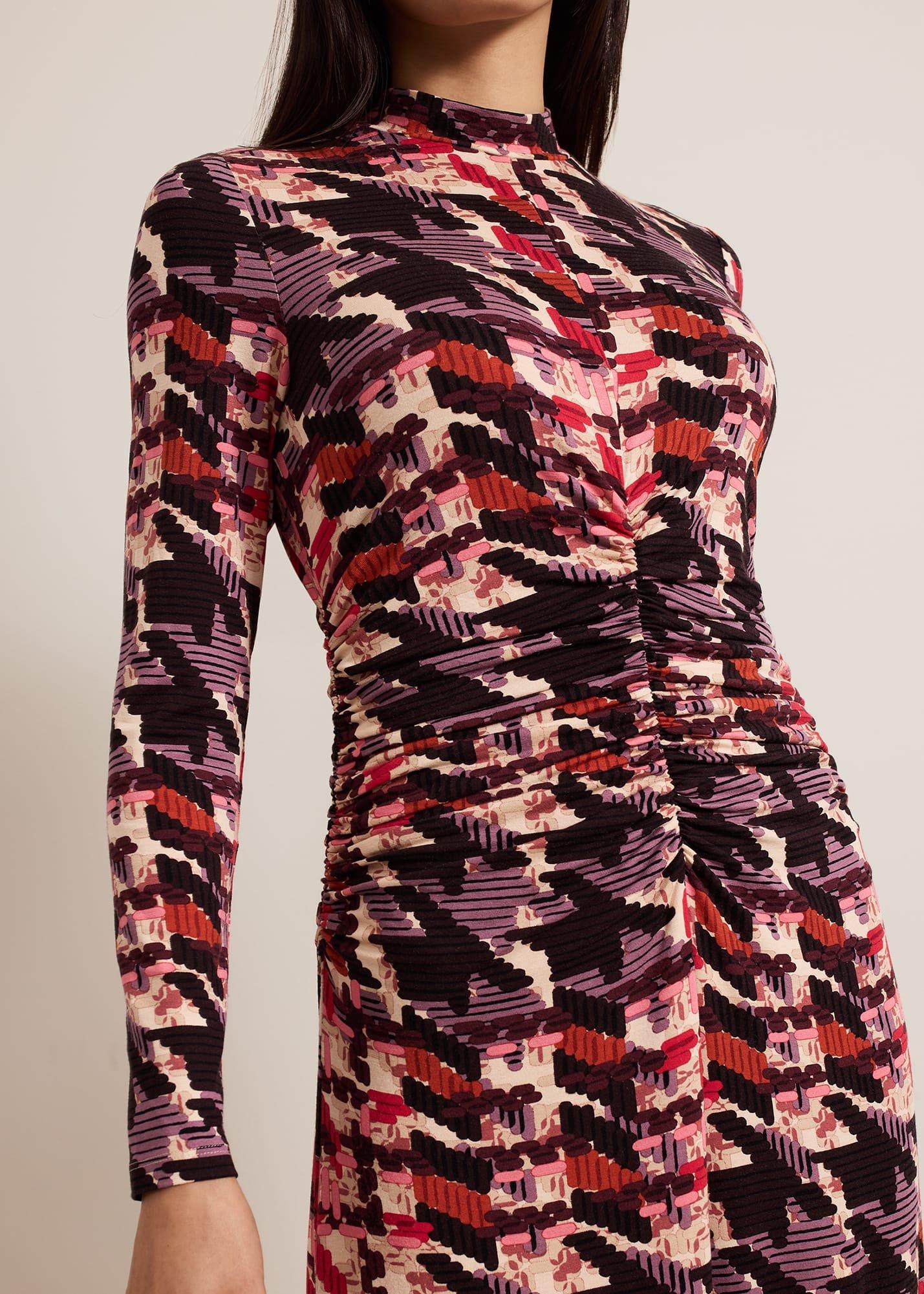 Harrie Dogtooth Colourful Jersey Dress
