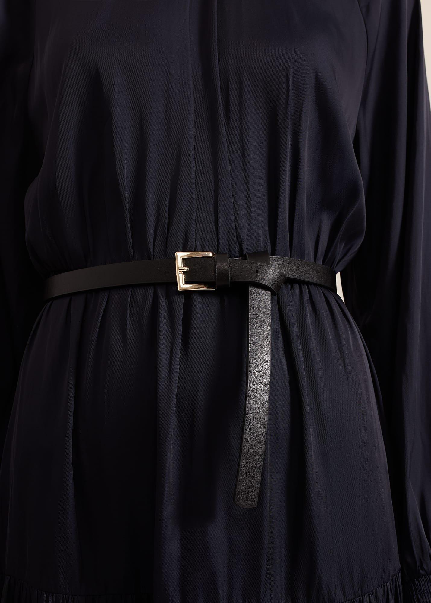 Ornella Navy Satin Dress