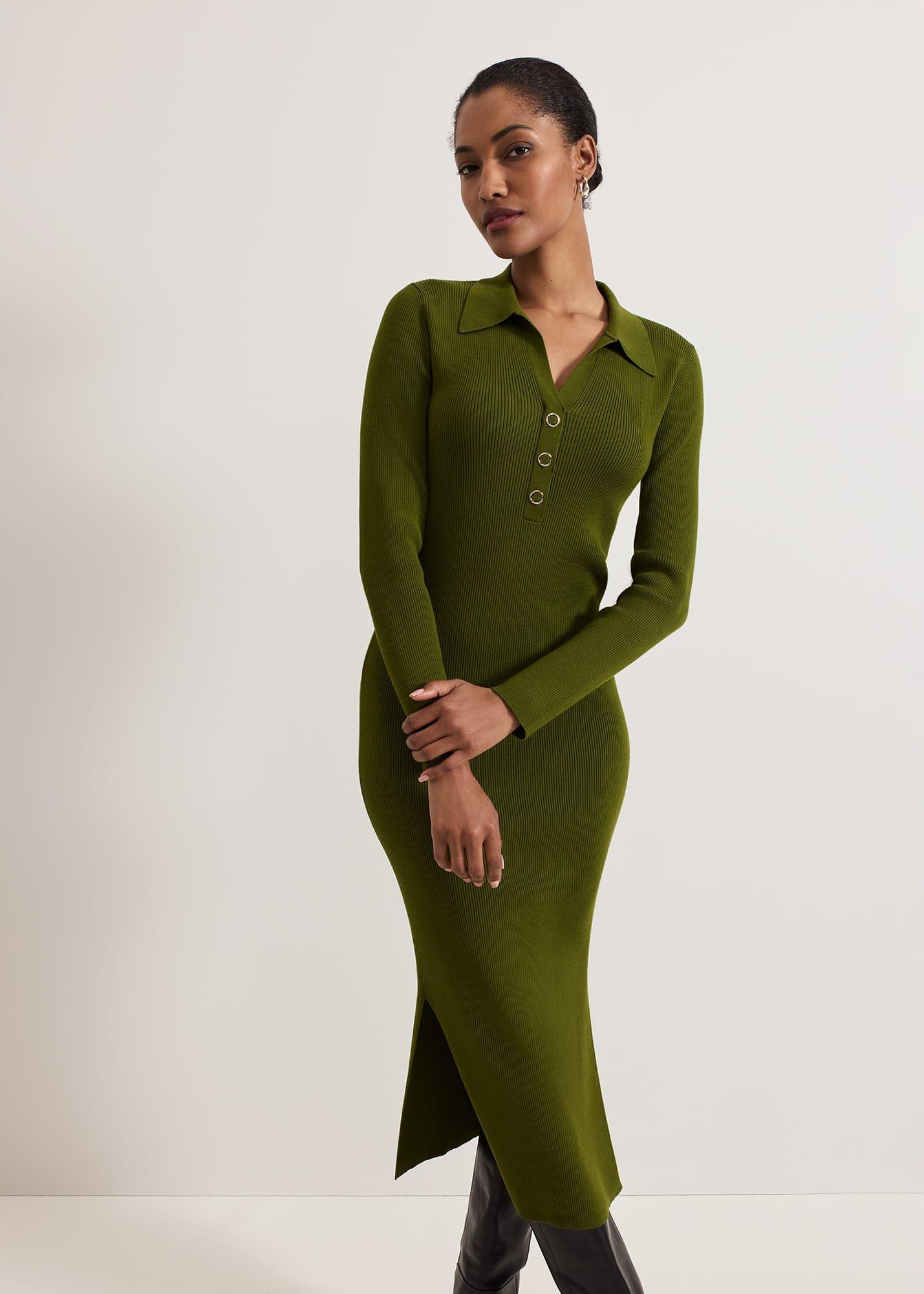 ${product-id}-Lucy Knit Column Dress-Green-${view-type}