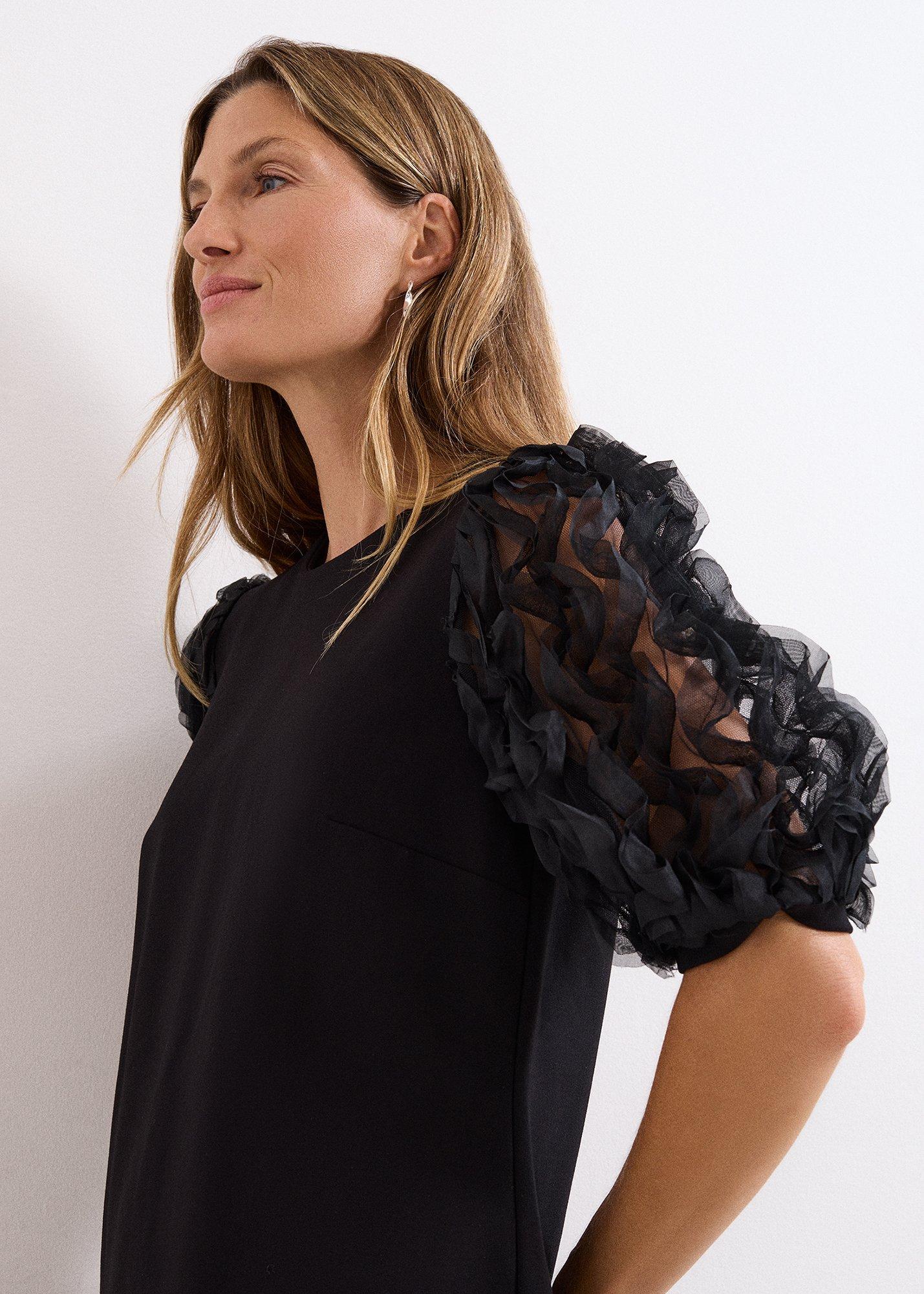 Aida Black Shift Dress