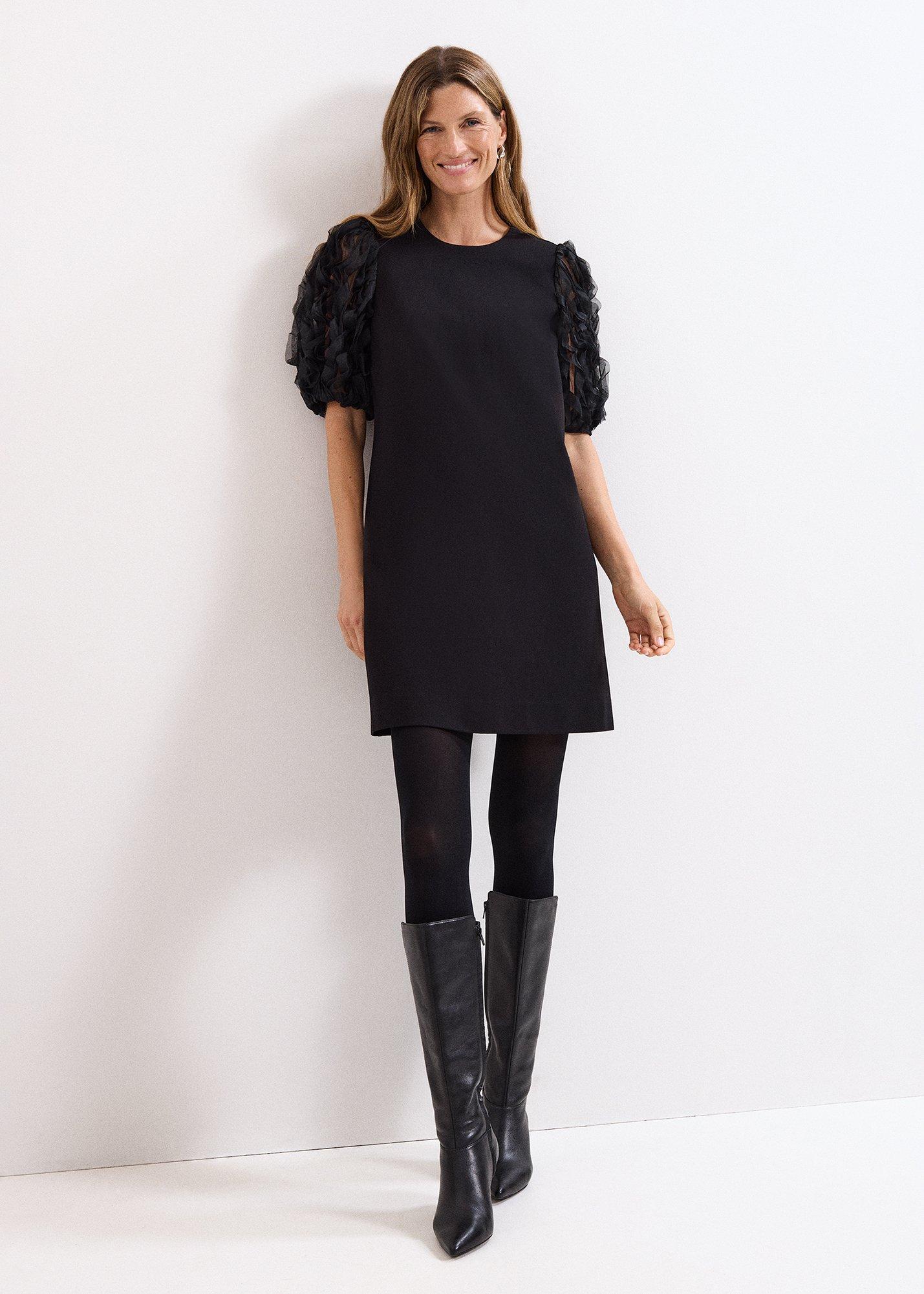 Aida Black Shift Dress
