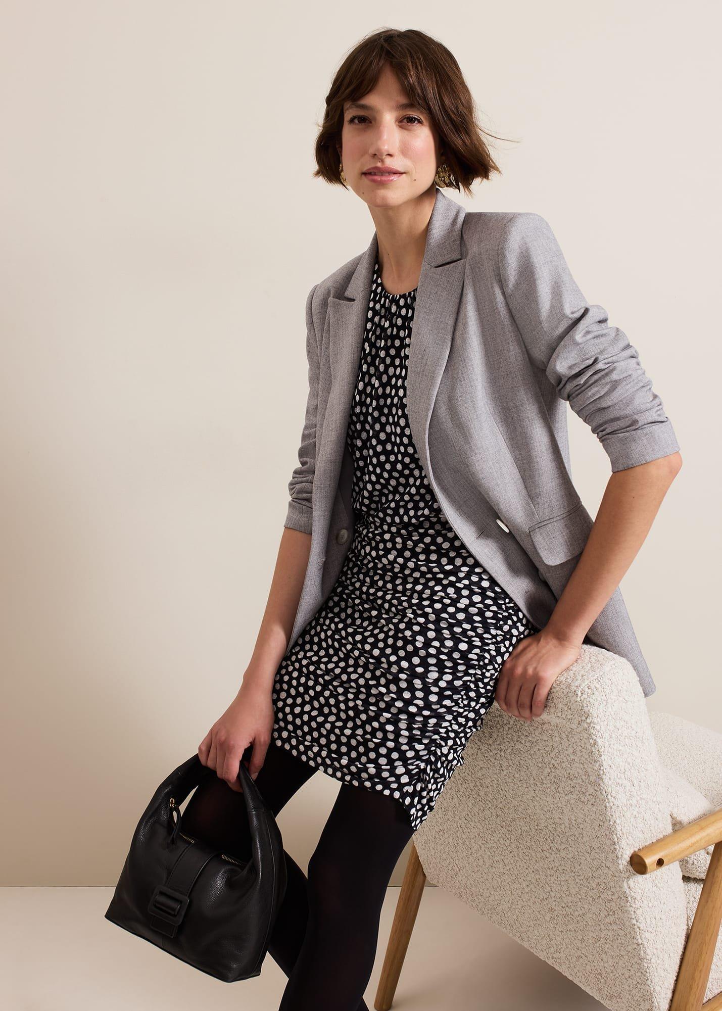 Teodroa Spot Mini Ruched Dress