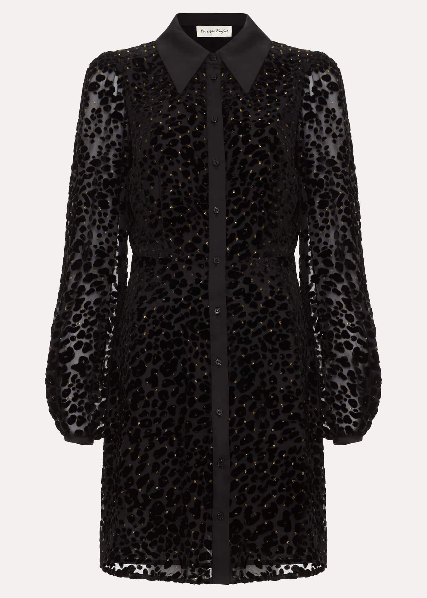 Esin Shimmer Shirt Dress