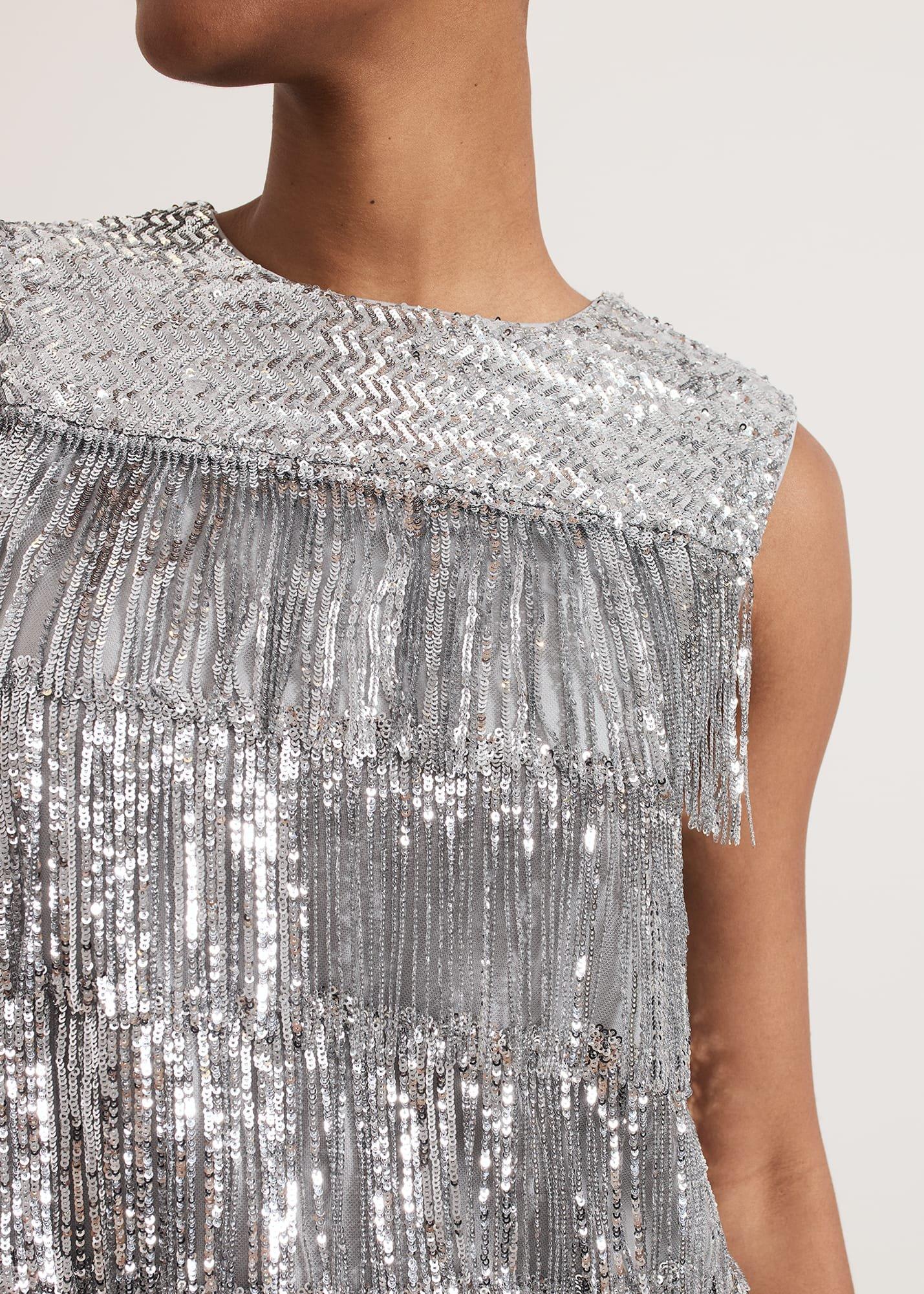 ${product-id}-Lula Fringe Sequin Dress-Silver-${view-type}