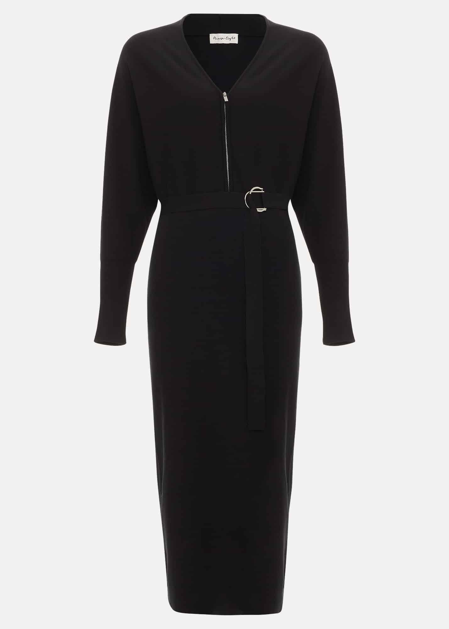 Dixie Batwing Zip Belted Dress