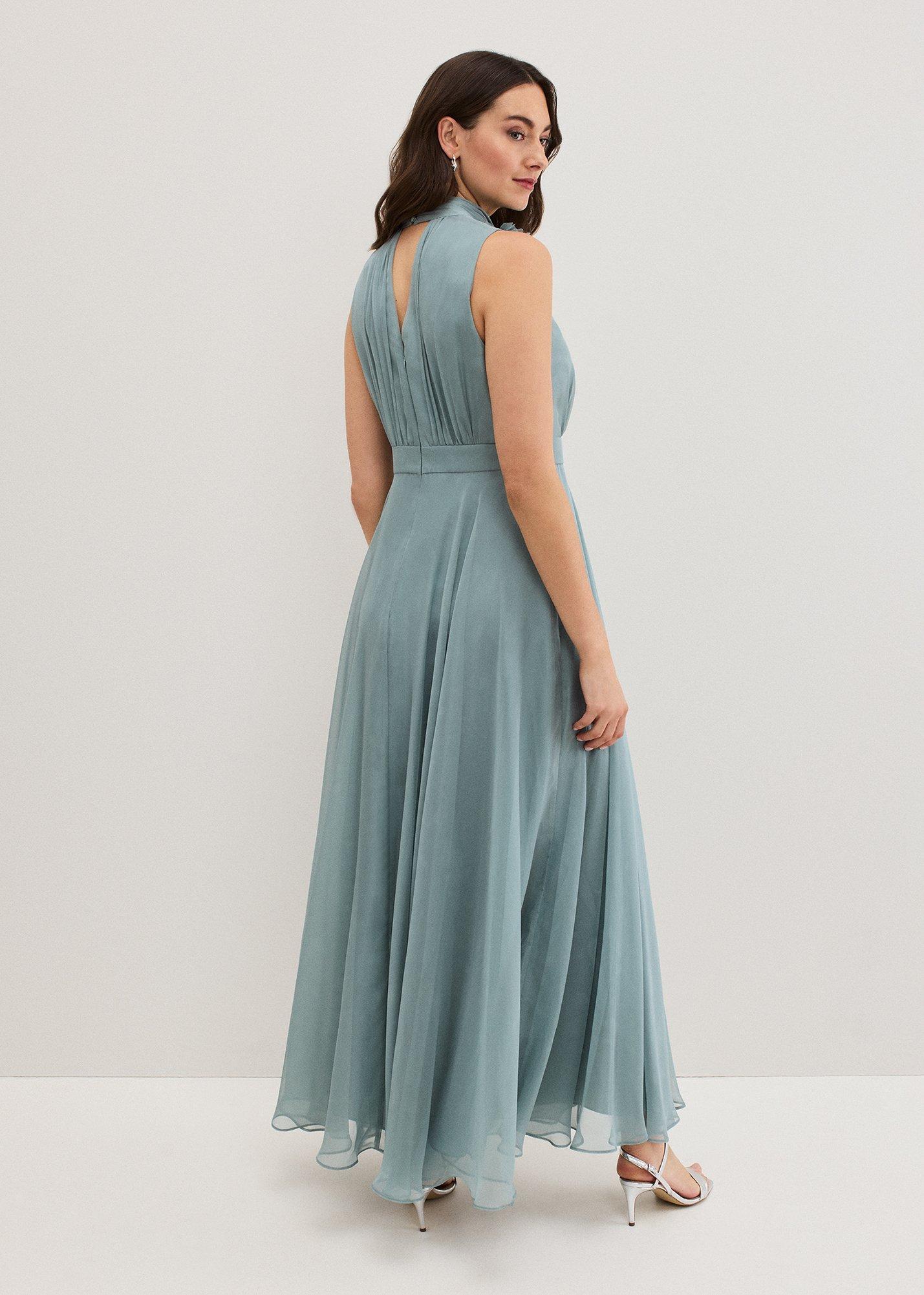 Petite Lucinda Pale Blue Maxi Dress