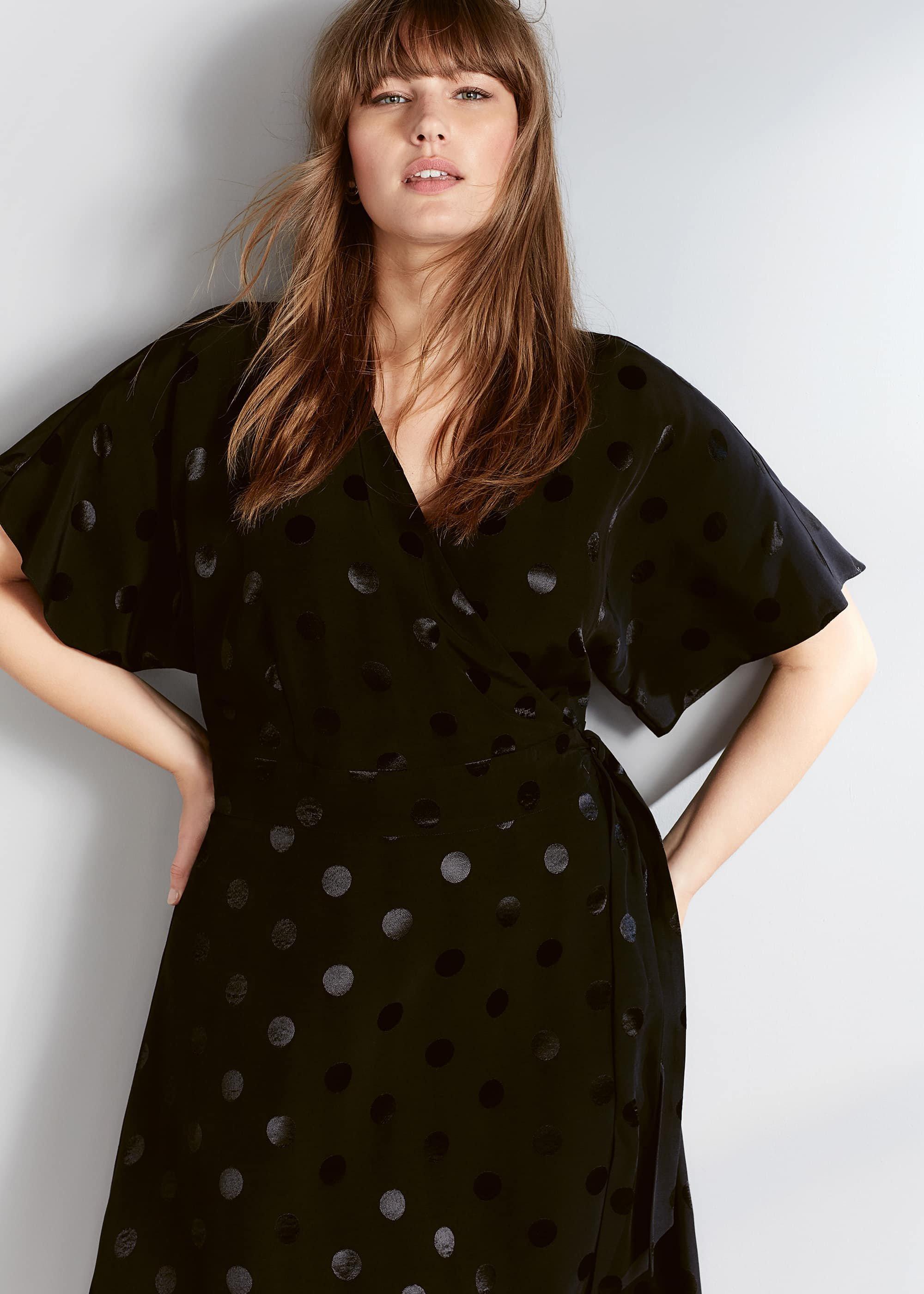 Whitney Spot Jacquard Dress