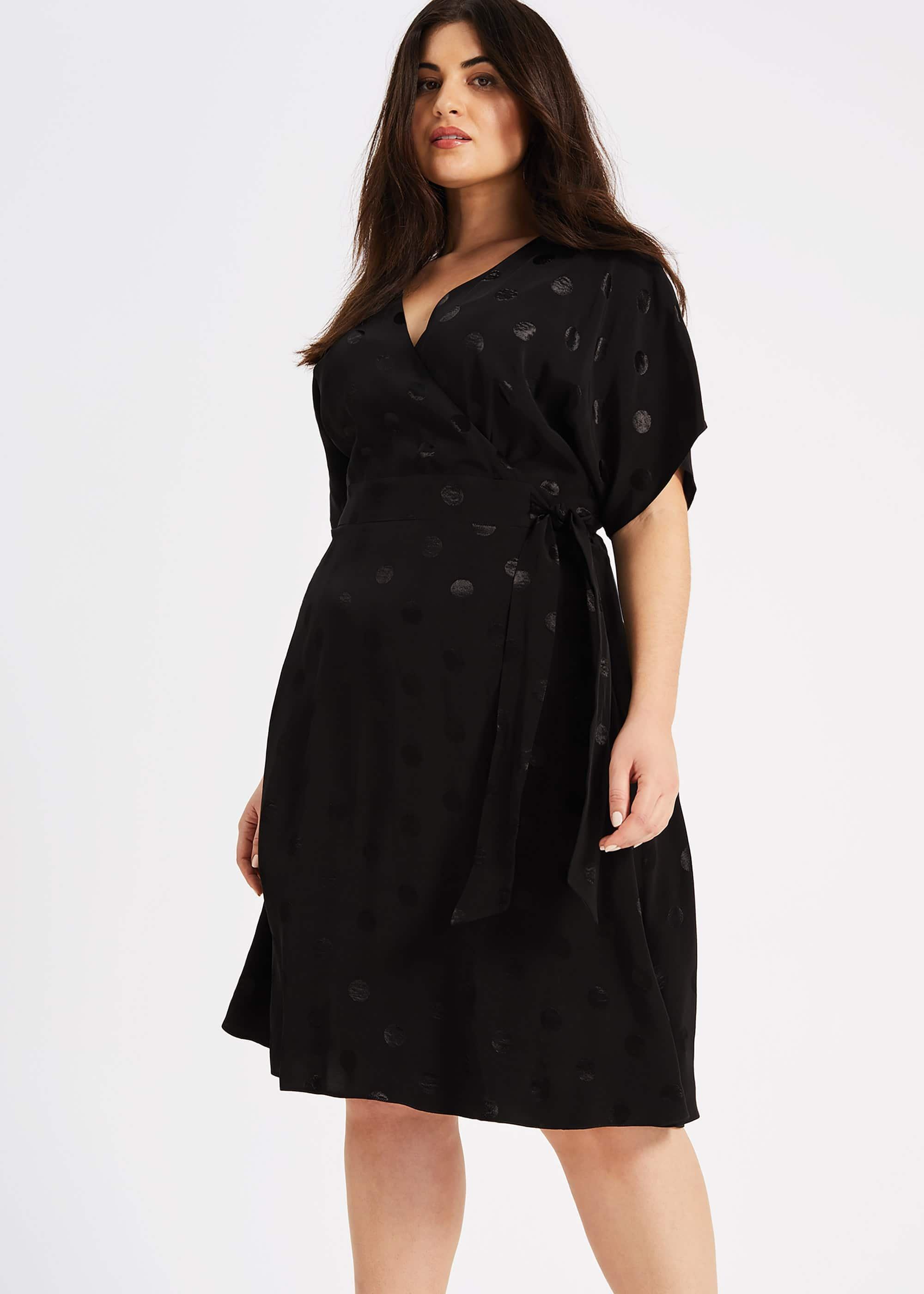 Whitney Spot Jacquard Dress