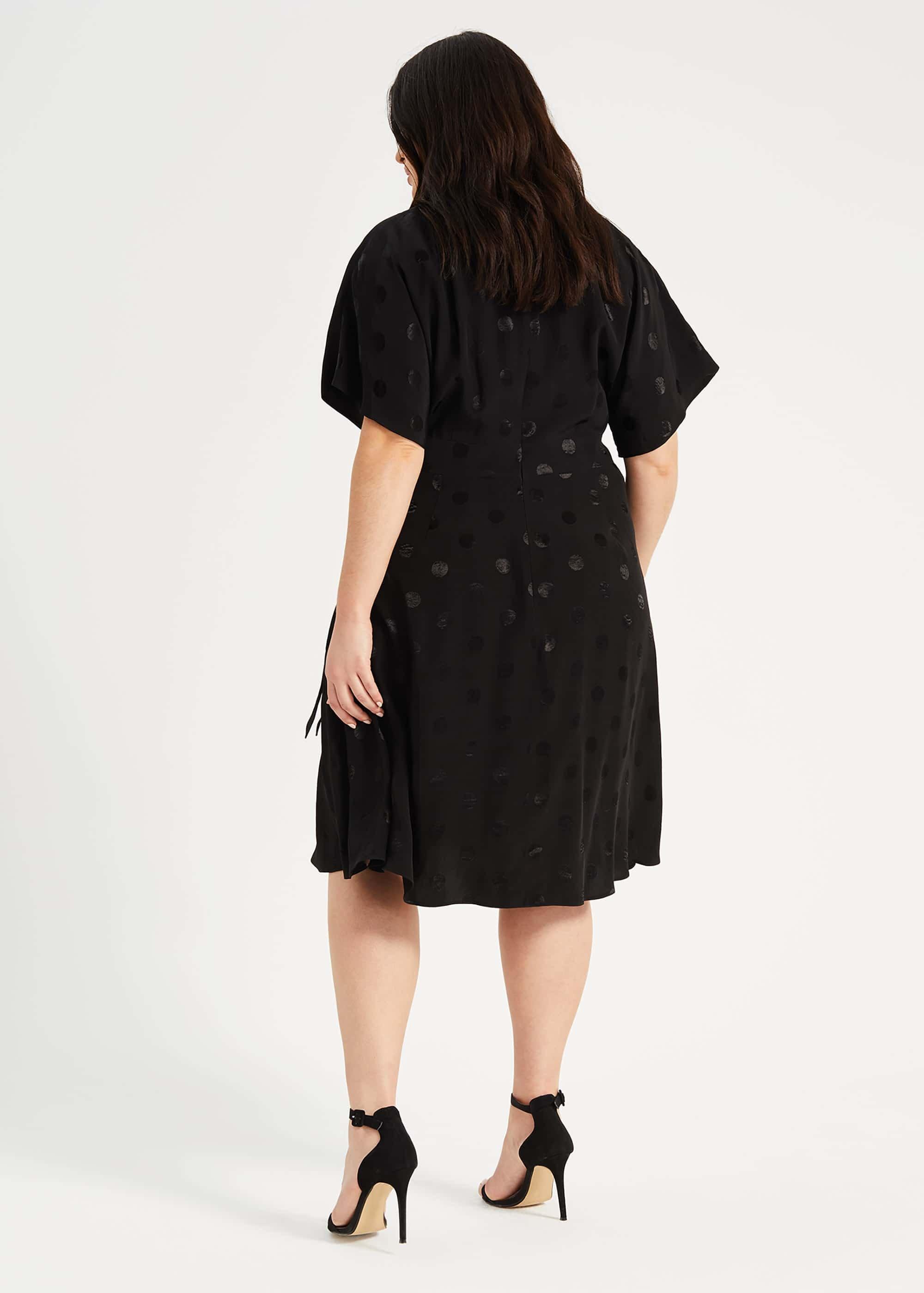 Whitney Spot Jacquard Dress