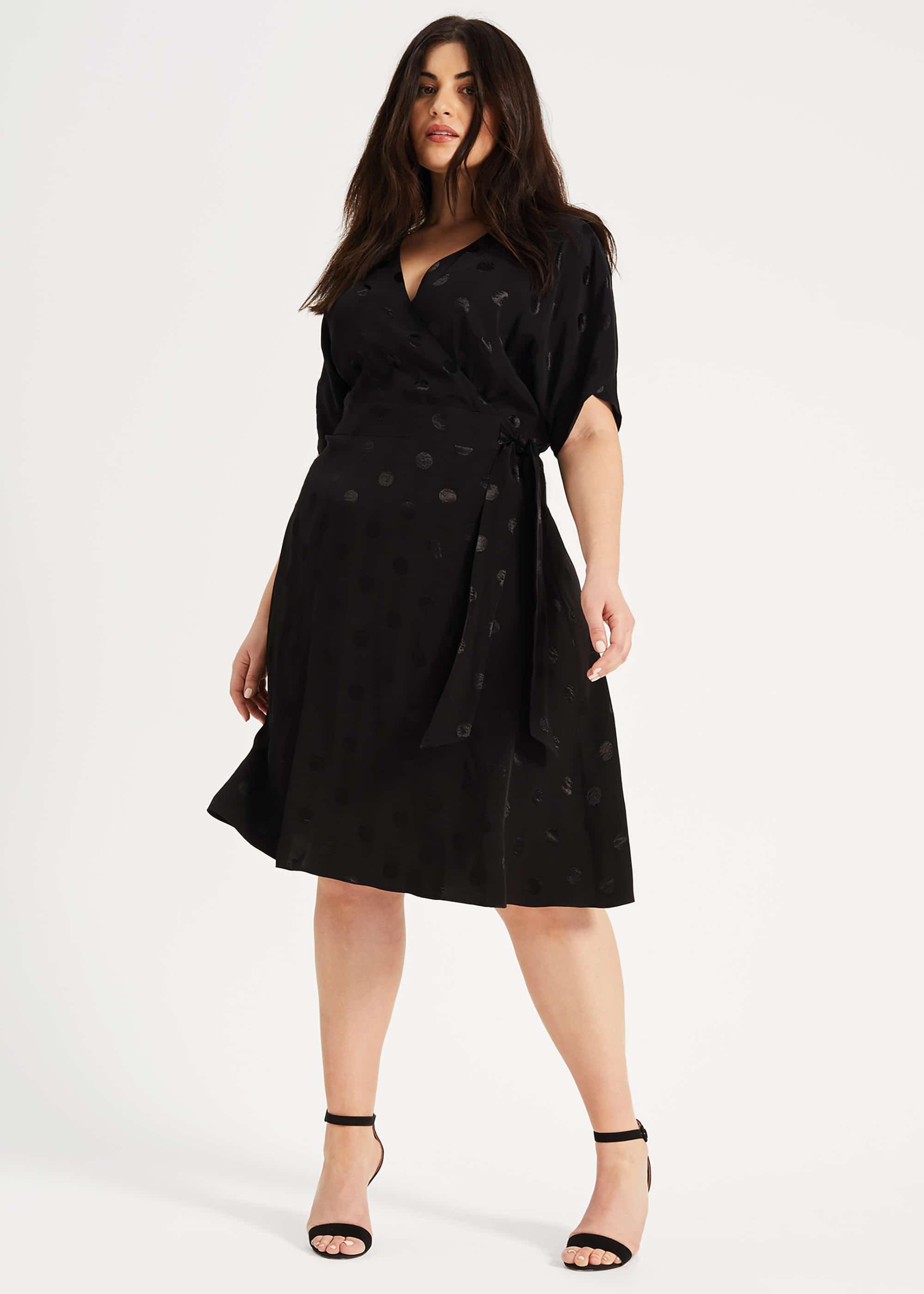 Whitney Spot Jacquard Dress